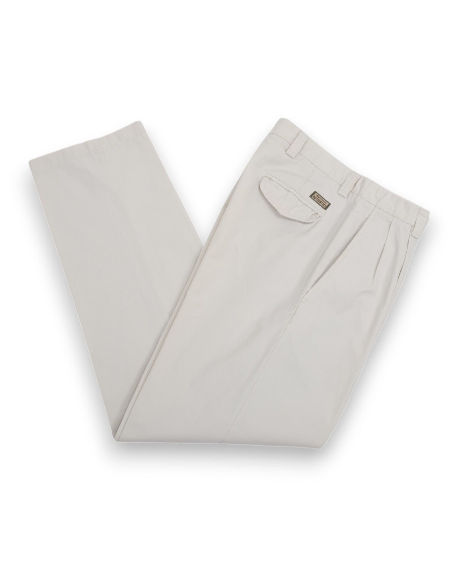 Off-white Double Pleated Twill Trousers