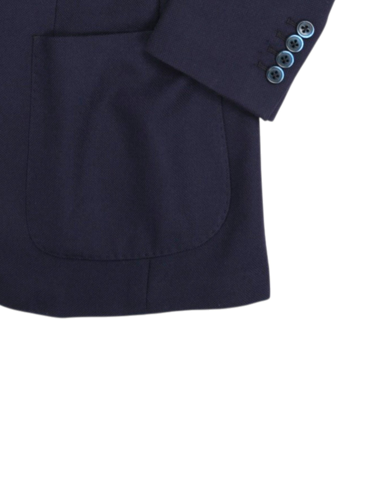 Navy Wool Hopsack Sports Jacket