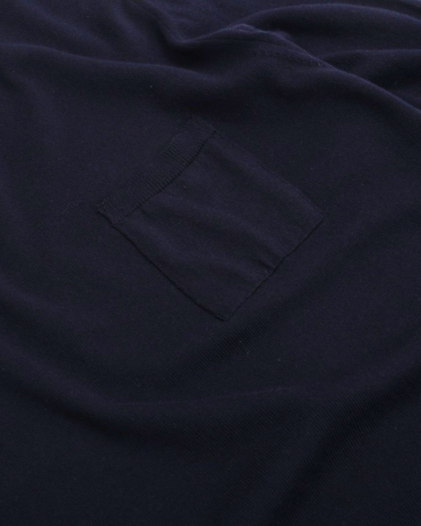 Navy Cotton Short-Sleeve Crewneck