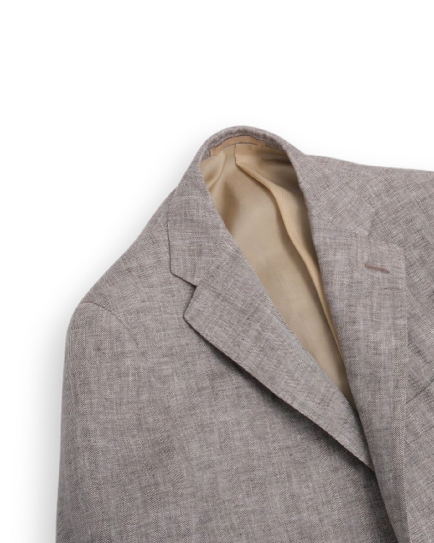 Light Grey Herringbone Linen Sports Jacket