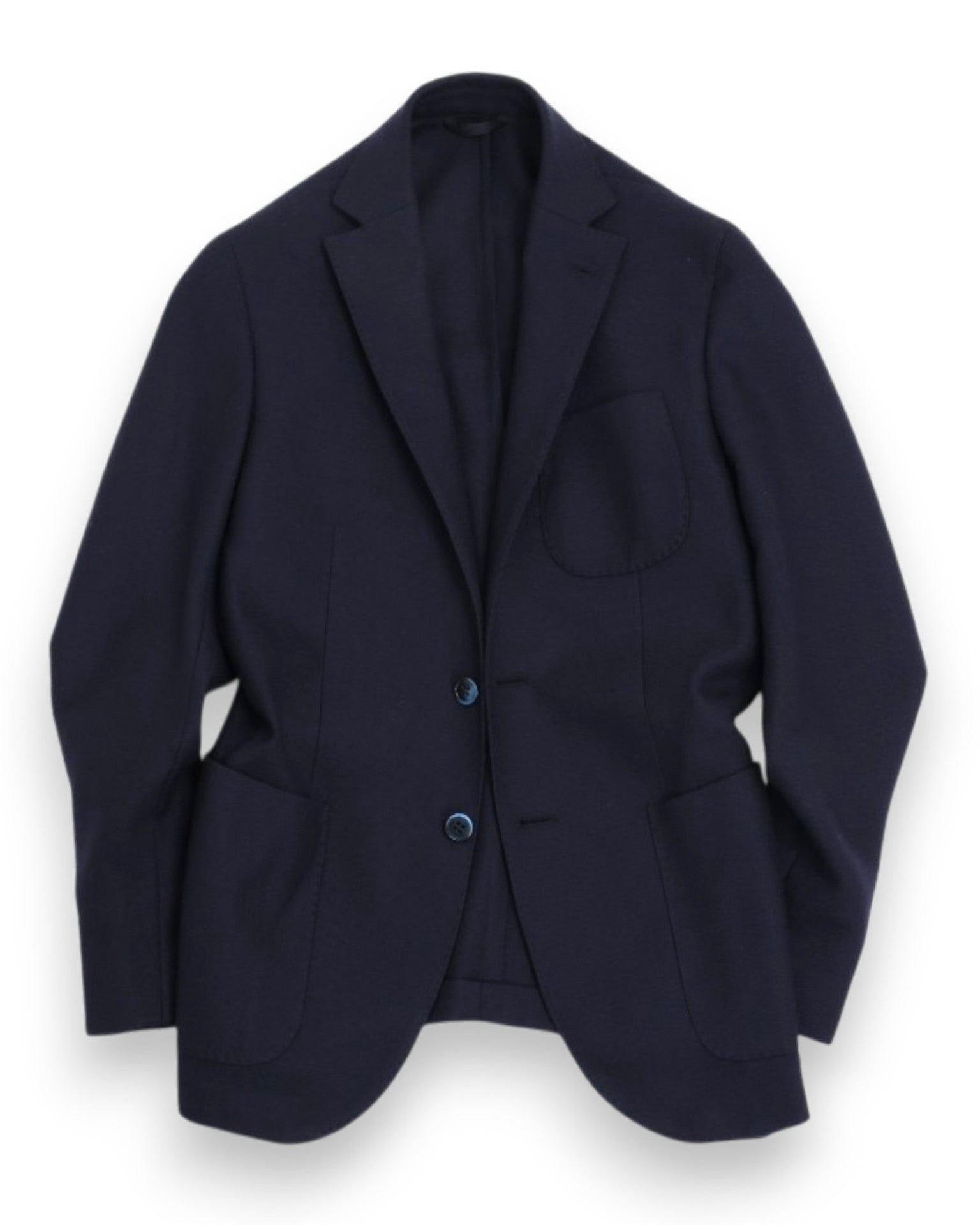 Navy Wool Hopsack Sports Jacket