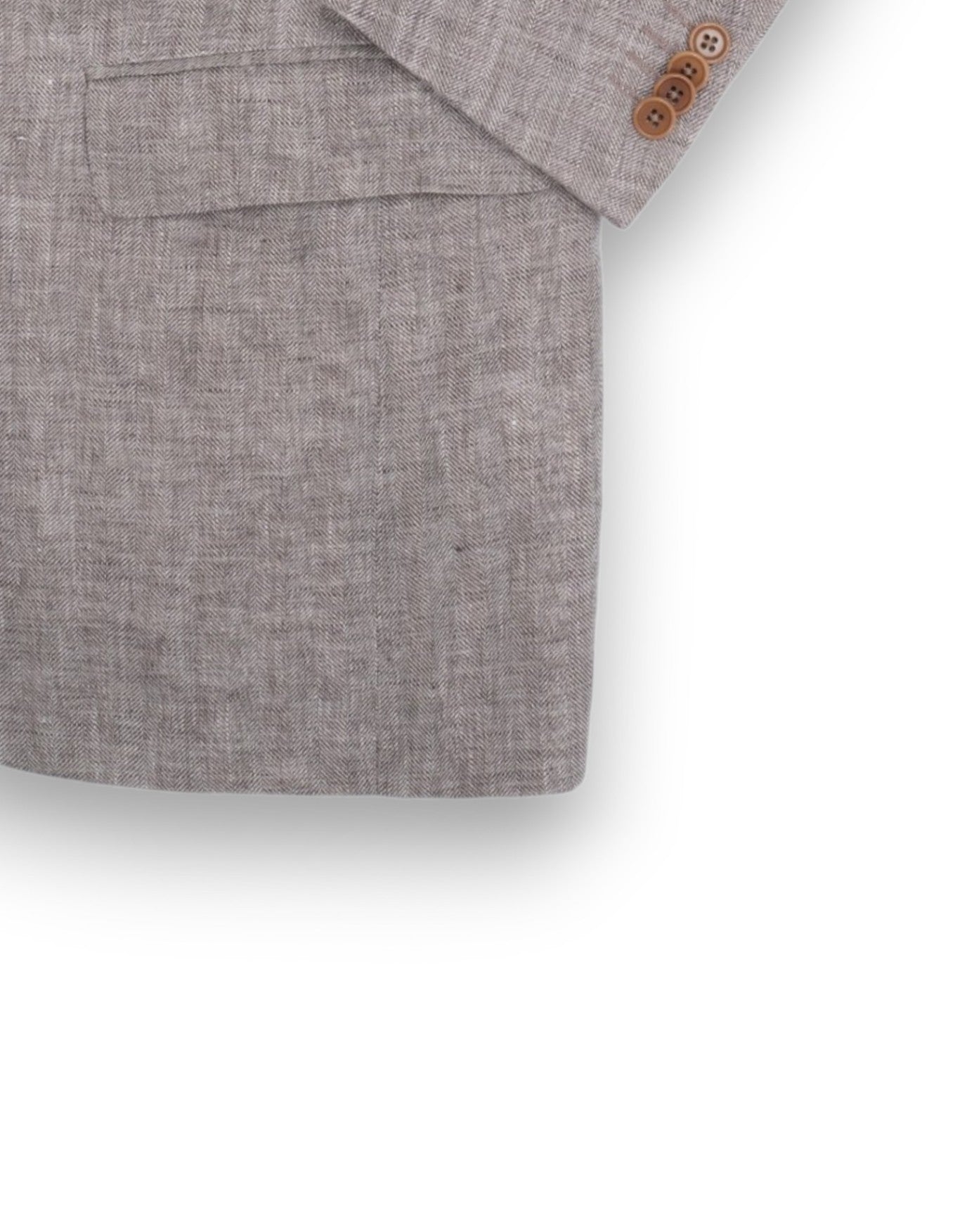 Light Grey Herringbone Linen Sports Jacket