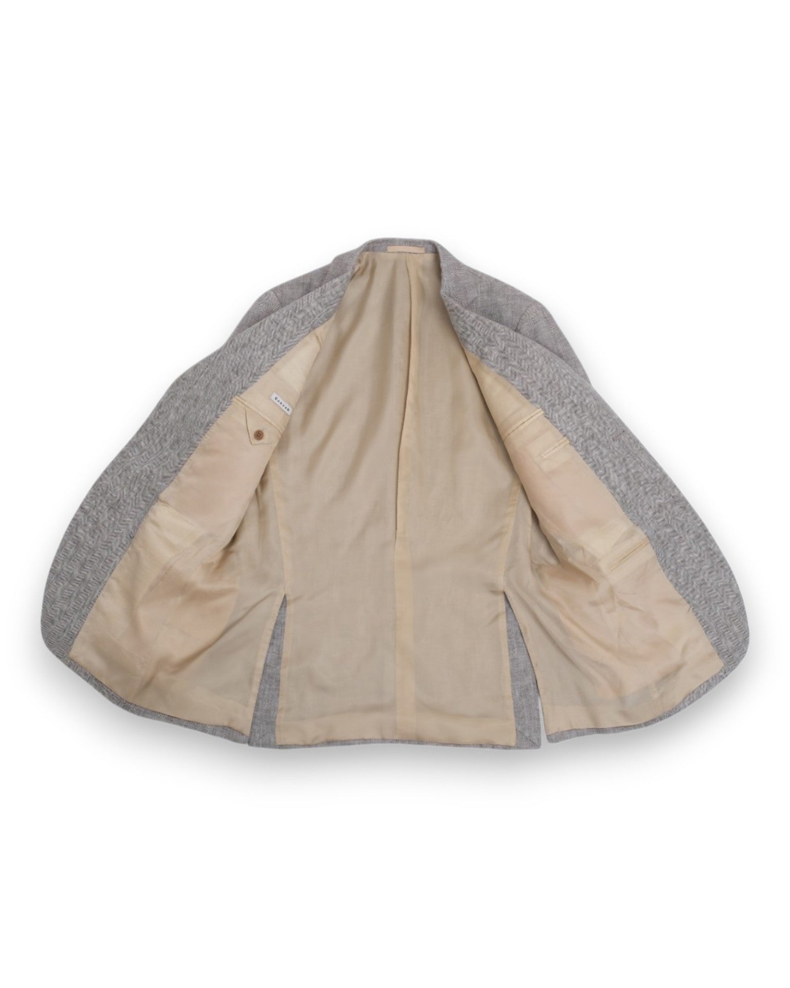 Light Grey Herringbone Linen Sports Jacket