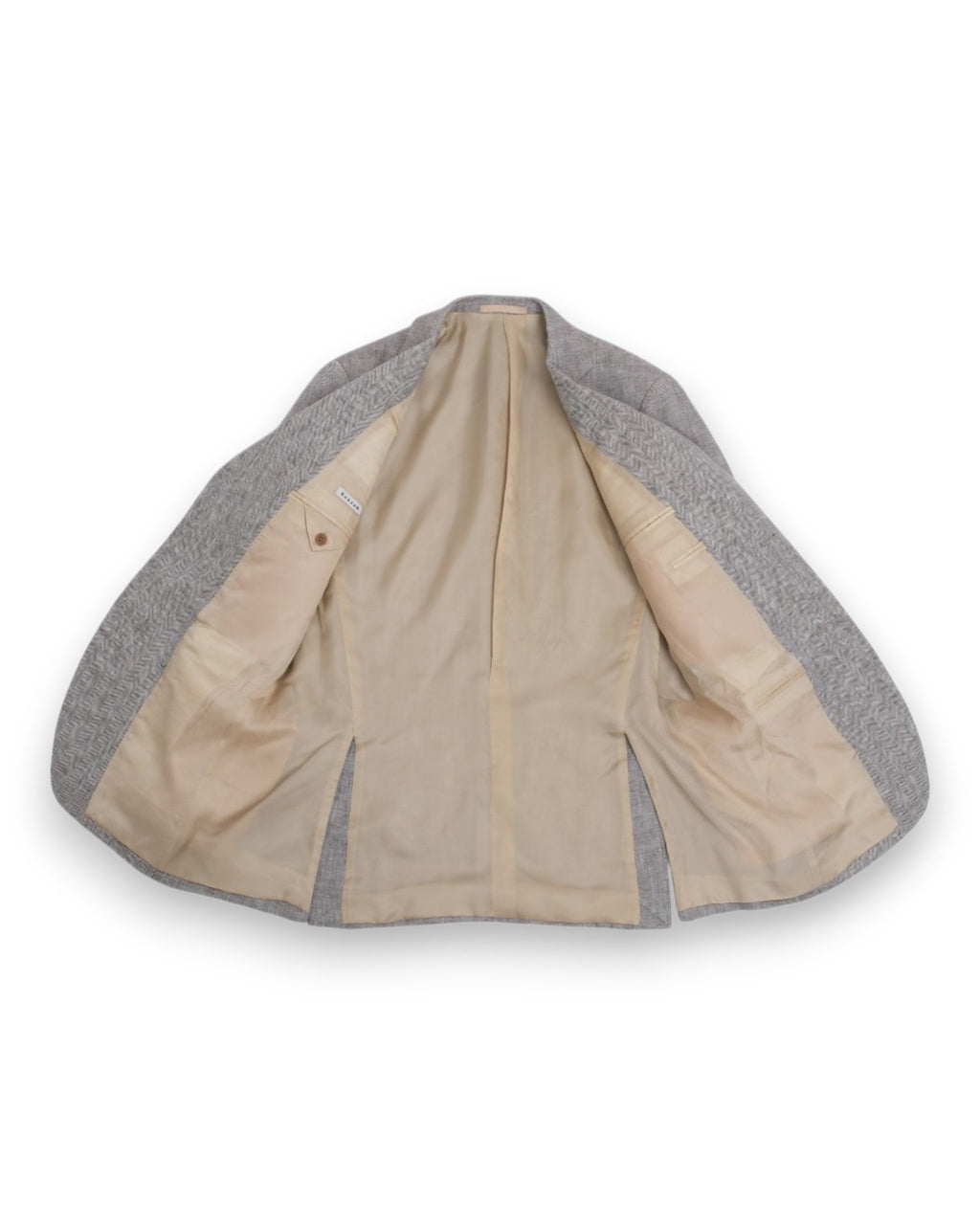 Light Grey Herringbone Linen Sports Jacket