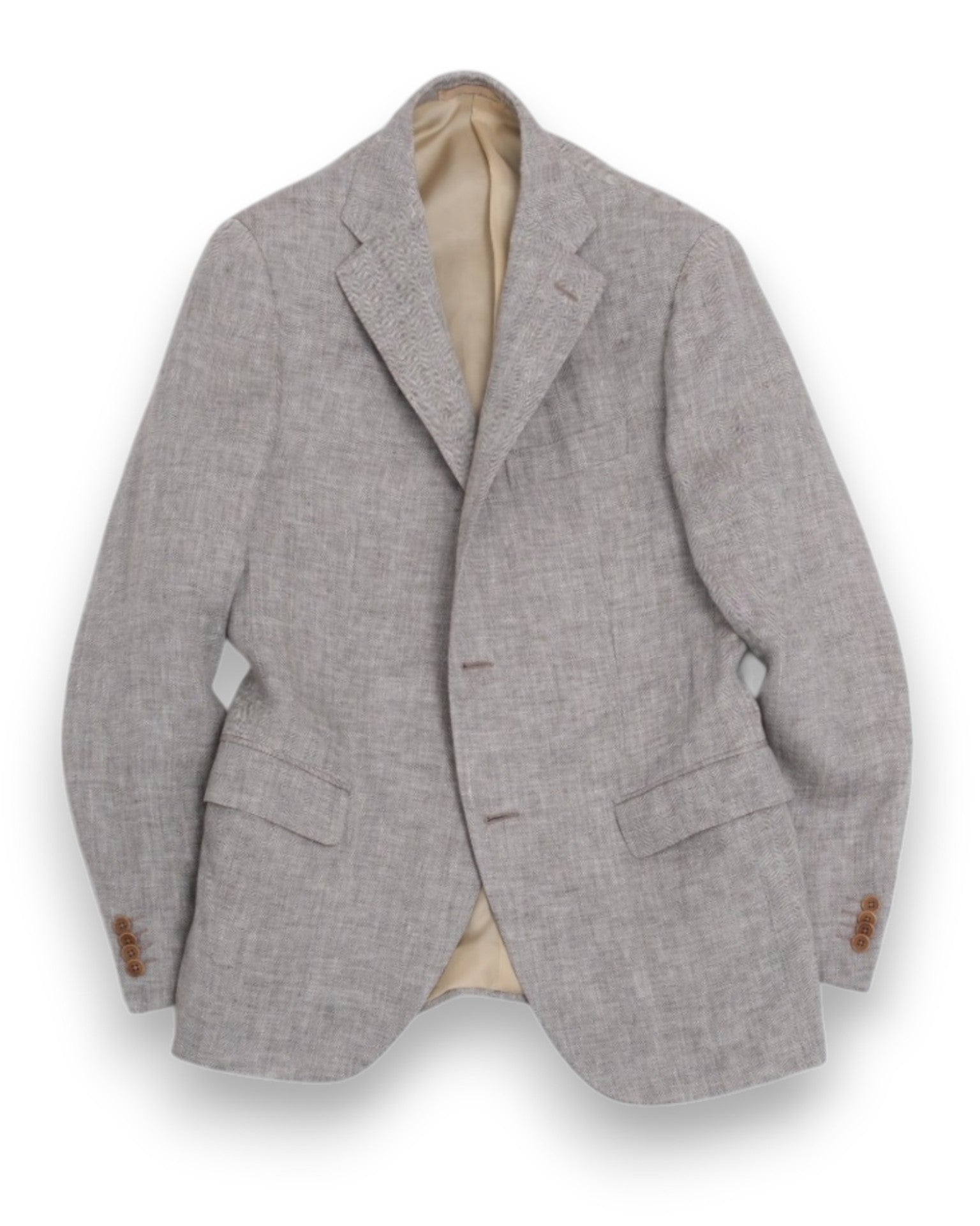 Light Grey Herringbone Linen Sports Jacket