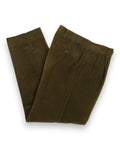 Dark Forest Pleated High-Rise Cord Trousers
