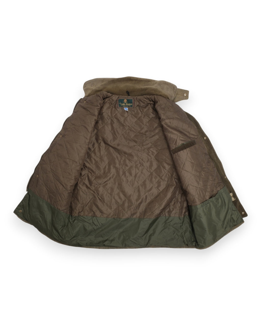 Green Tweed Herringbone Raglan Shooting Coat