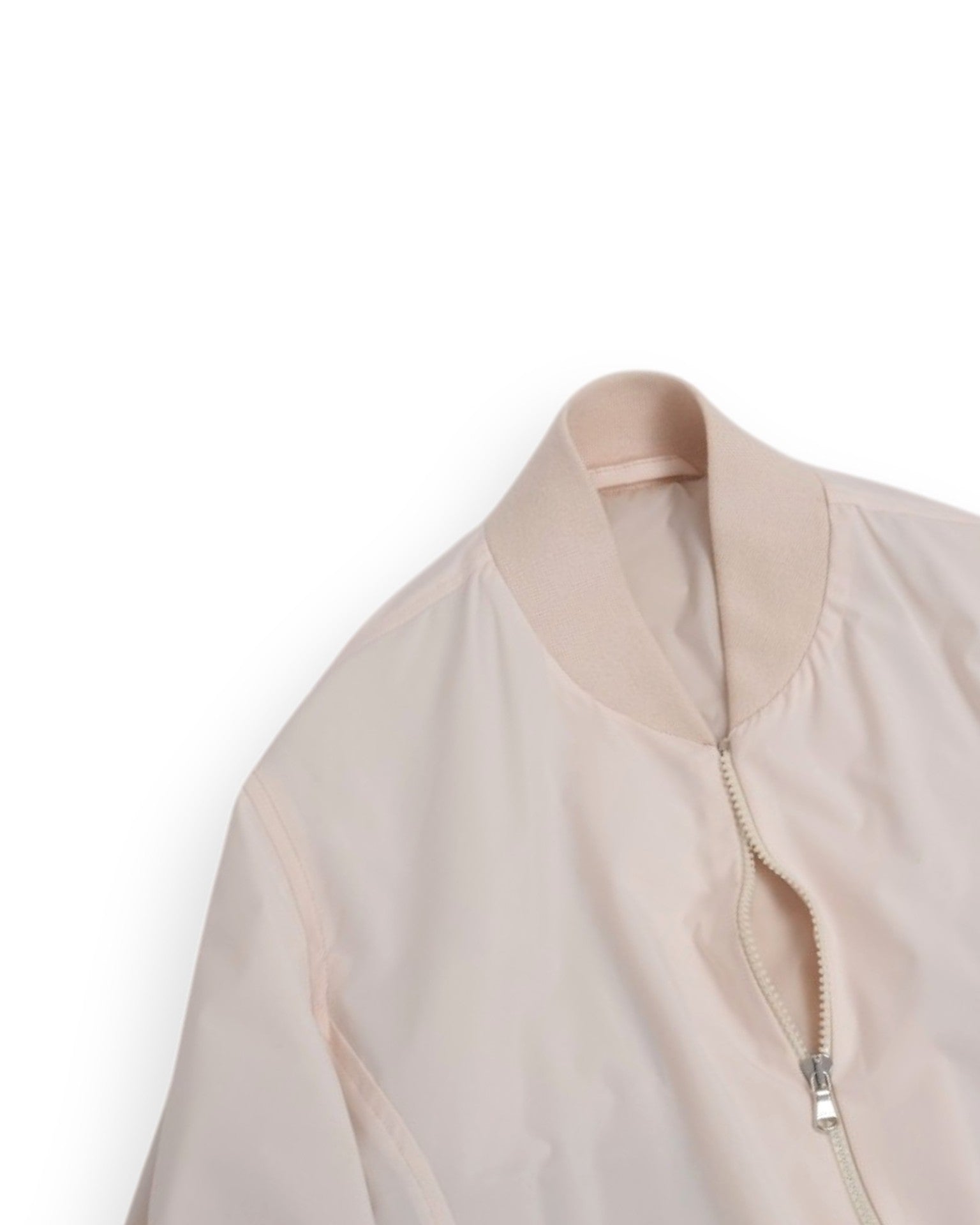 Cream Nylon Bomber