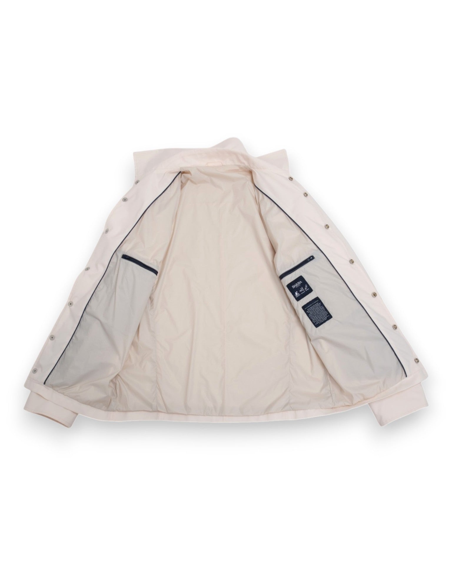 Cream Nylon Coach Jacket
