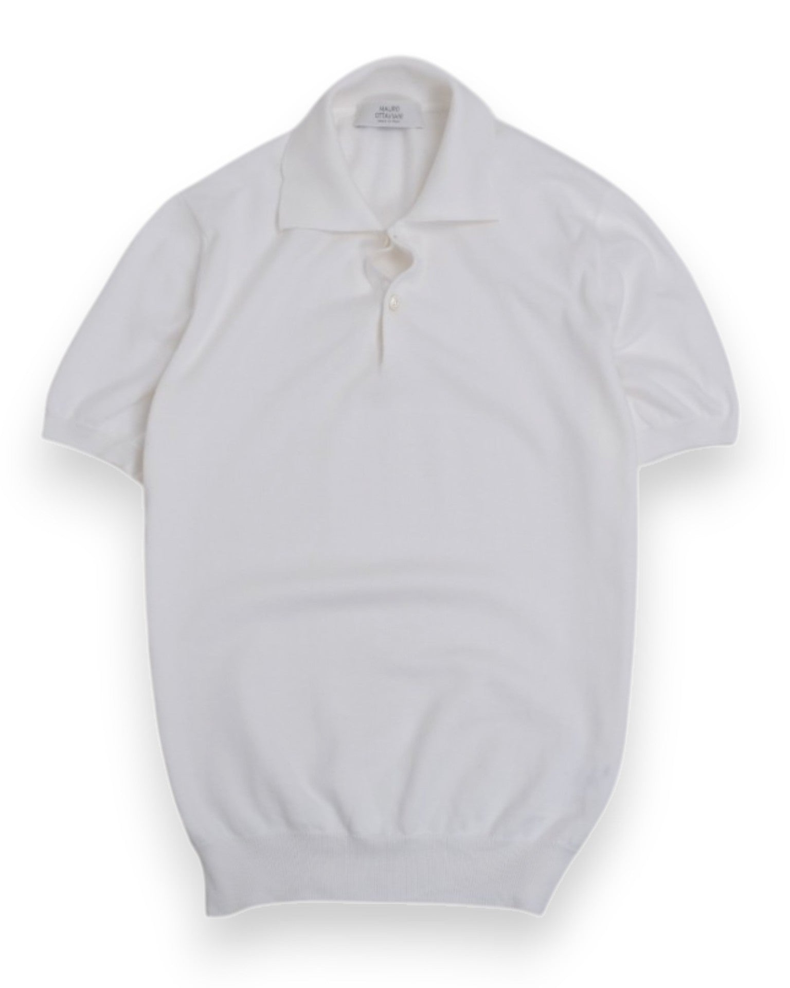Off-White Cotton Short-Sleeve Polo