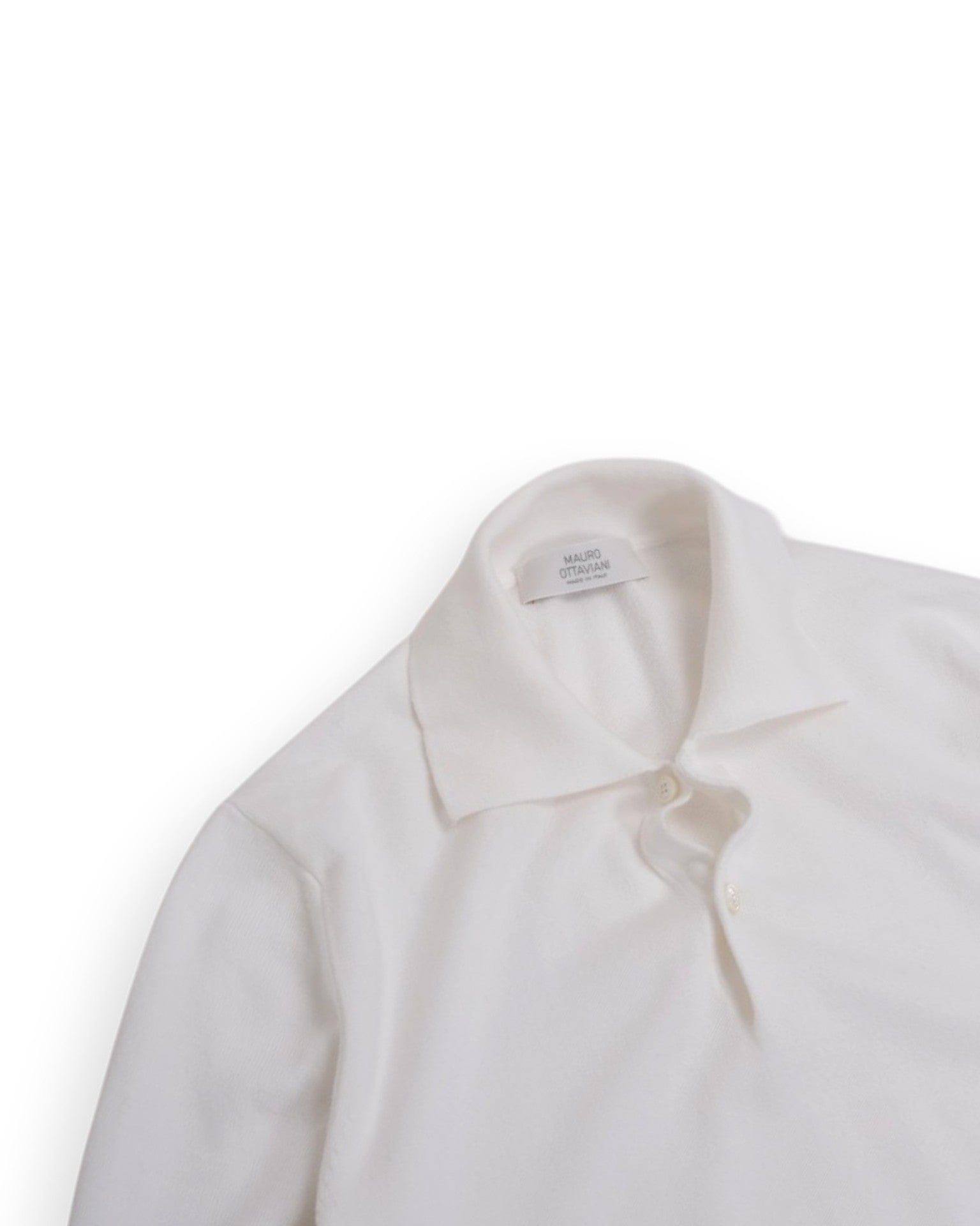 Off-White Cotton Short-Sleeve Polo