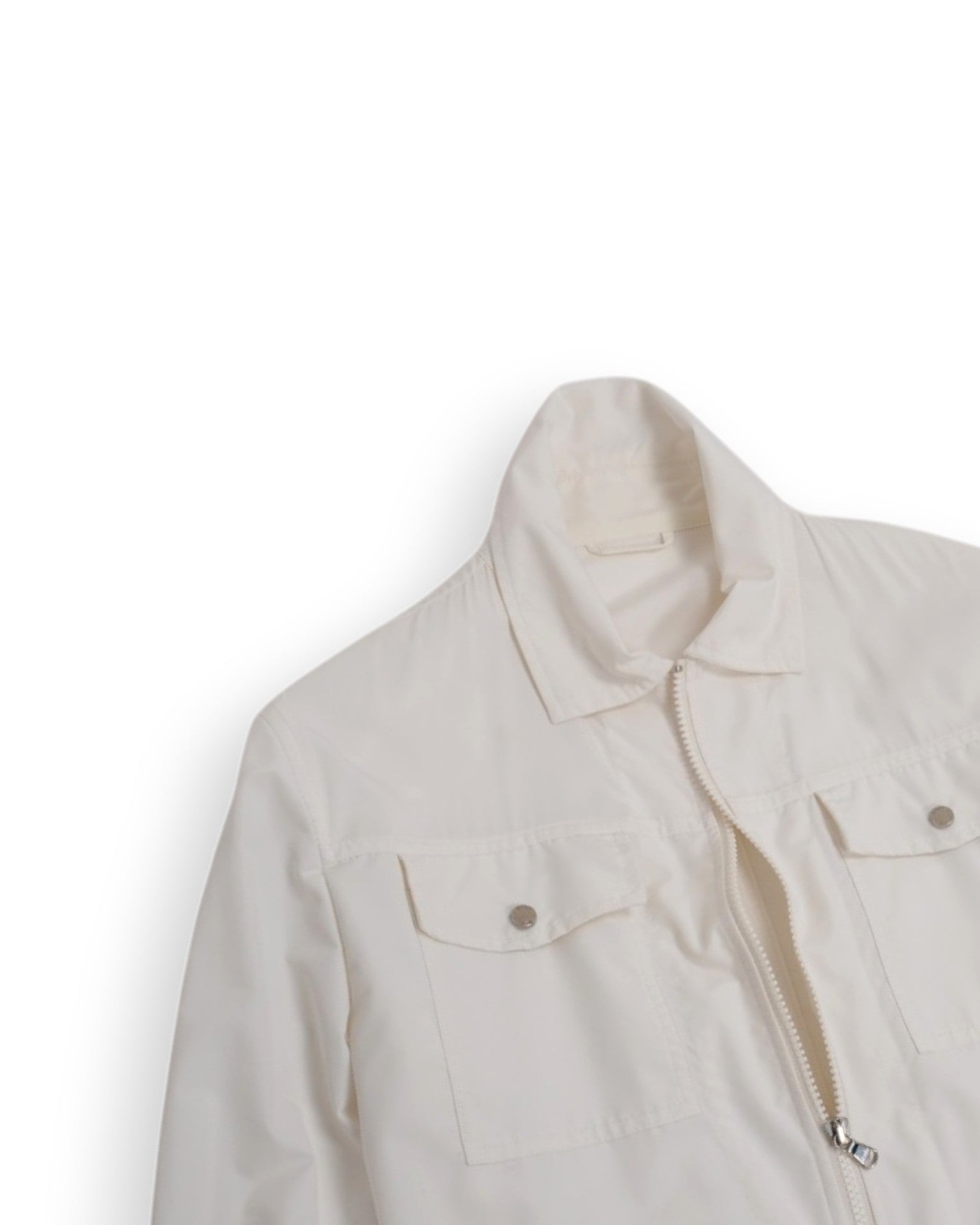 Off-White Nylon/Wool Zip Coach Jacket