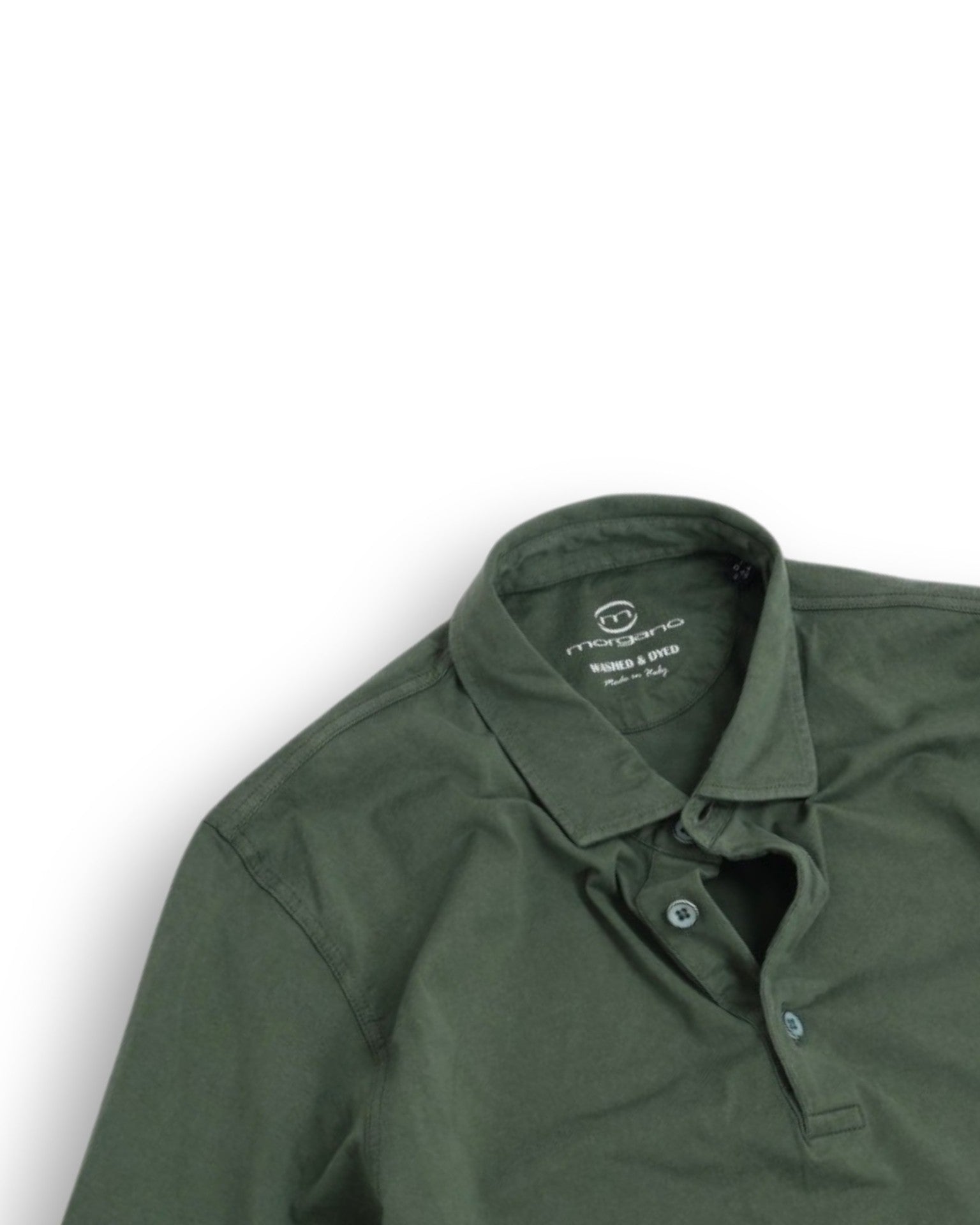 Faded Olive washed & Dyed Pique Polo