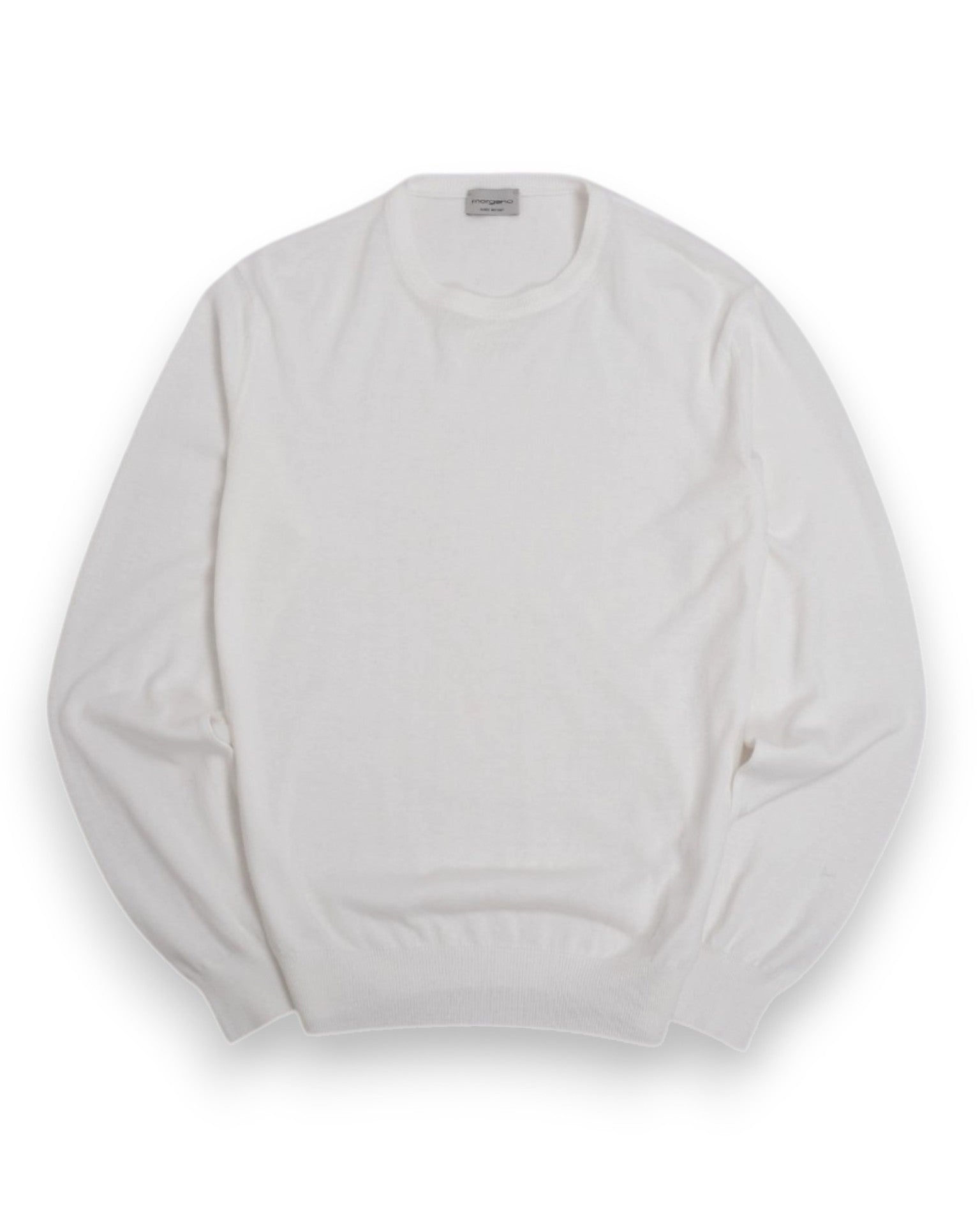 White Cotton Crewneck