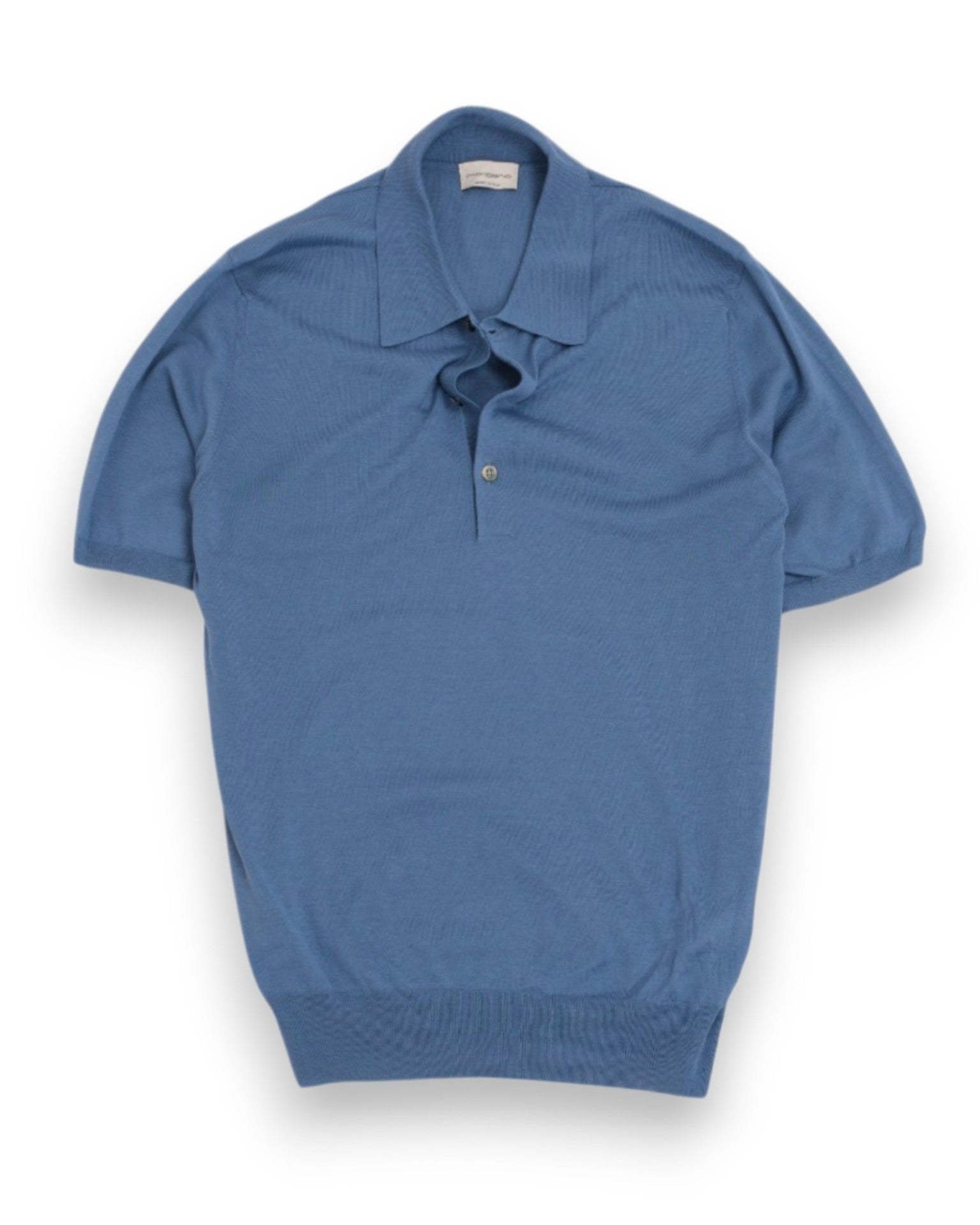 Faded Azure Silk Polo