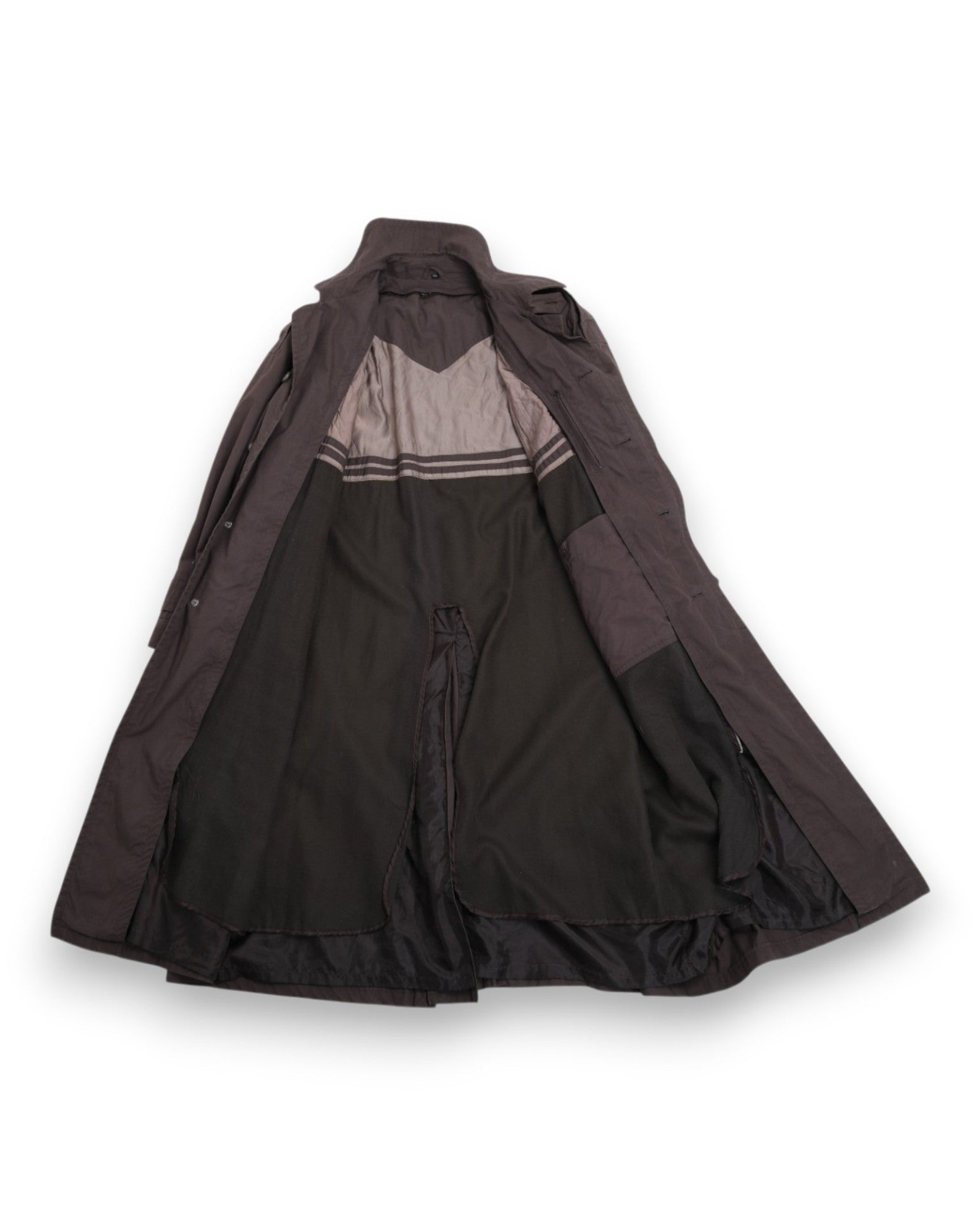 Mud Brown Belted Trench Coat