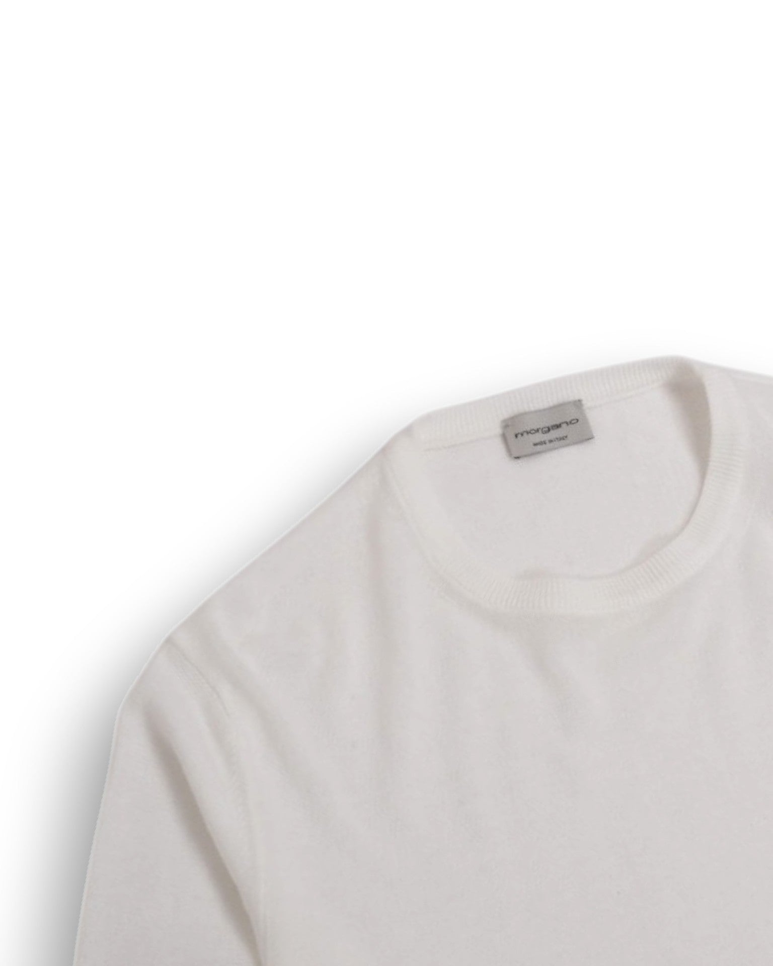 White Cotton Crewneck