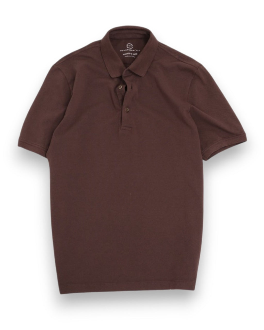 Dark Brown Washed & Dyed Pique Polo