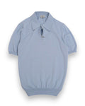 Light Blue Short-Sleeve Zip Polo