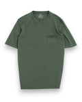 Faded Olive Washed & Dyed Short-Sleeve Crewneck