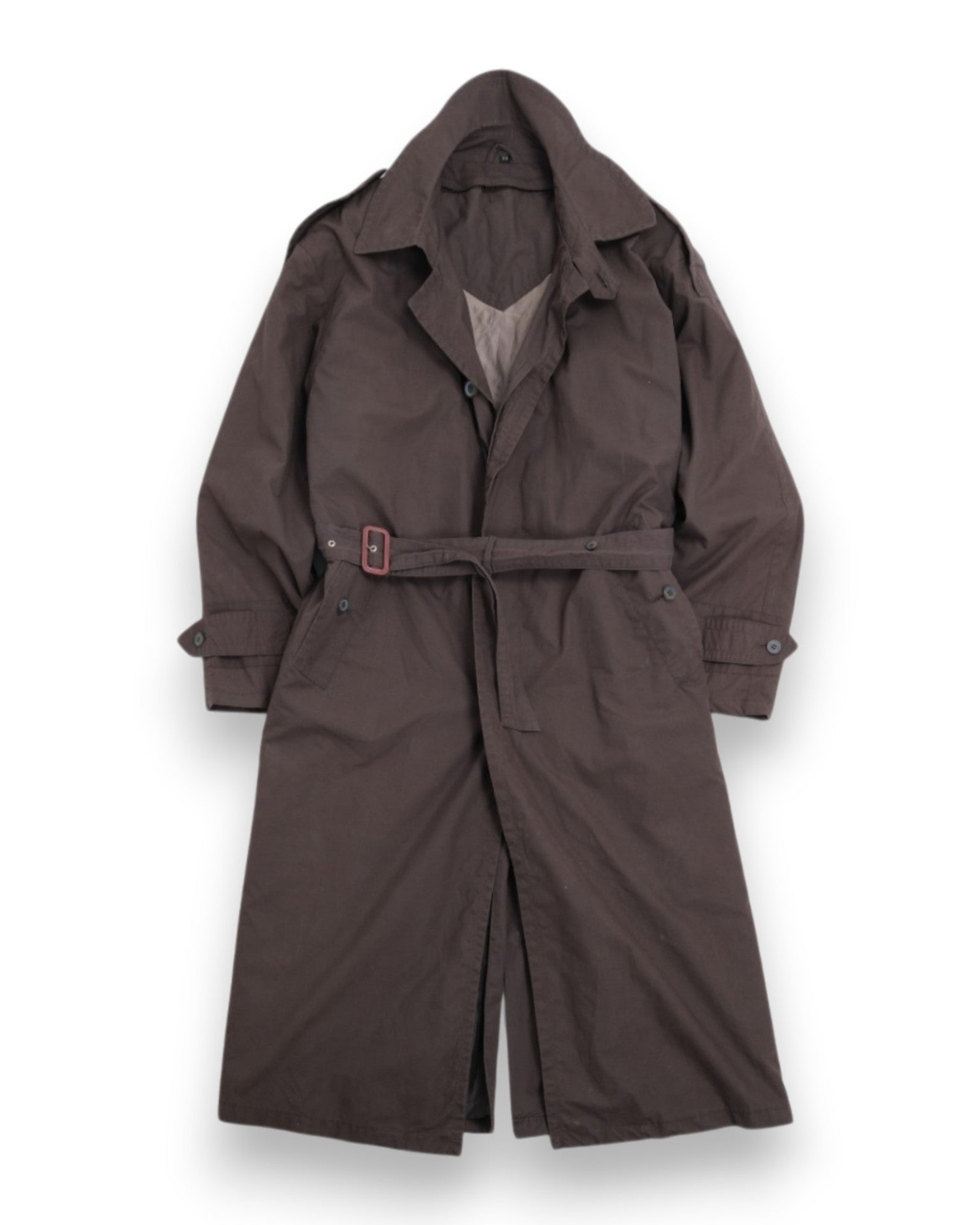 Mud Brown Belted Trench Coat