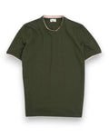 Dark Army Green Short-Sleeve Crewneck