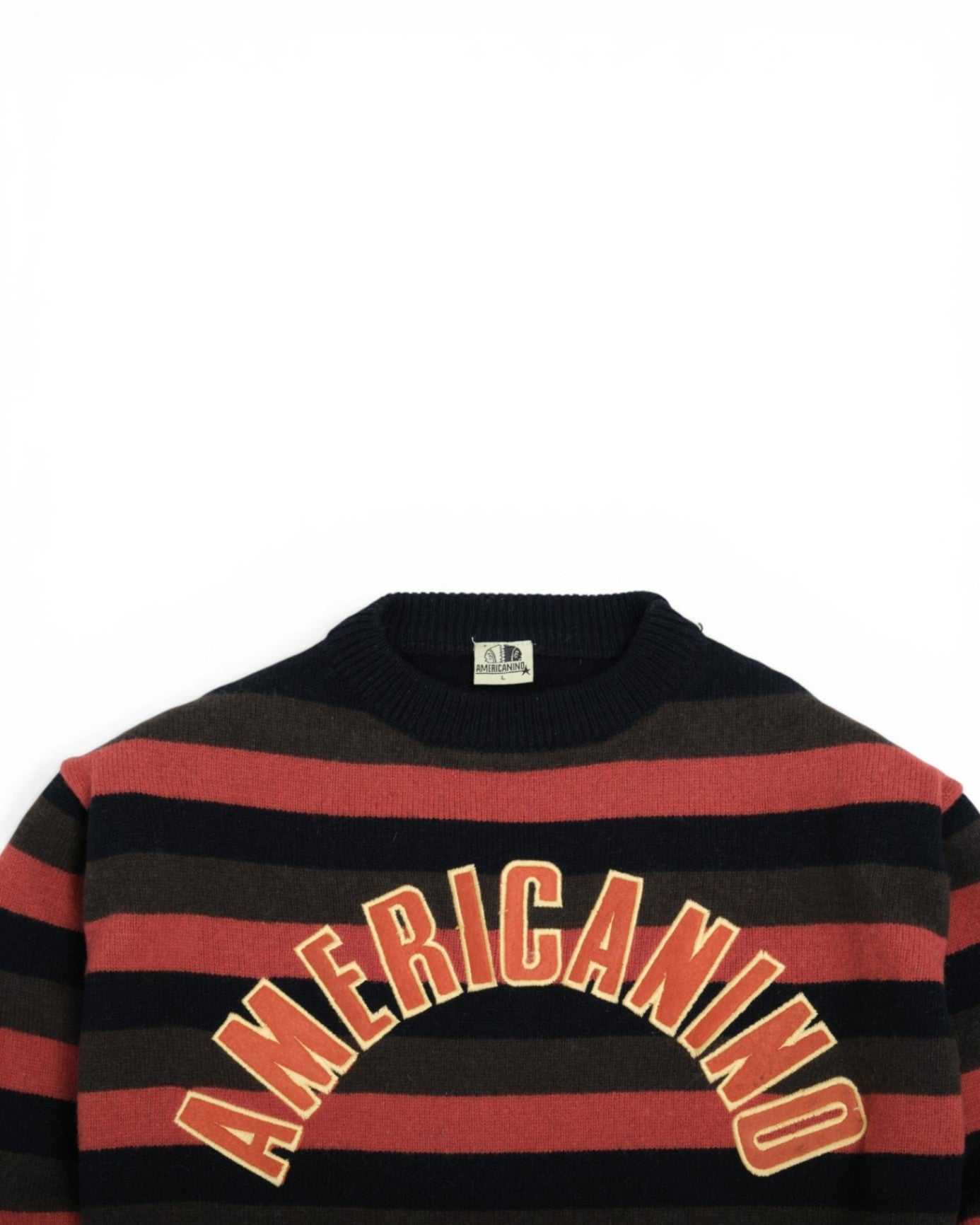 Multicolored Horizontal Striped Crewneck