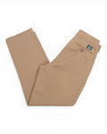Khaki Twill Flat-Front High-Rise Heavy Chino
