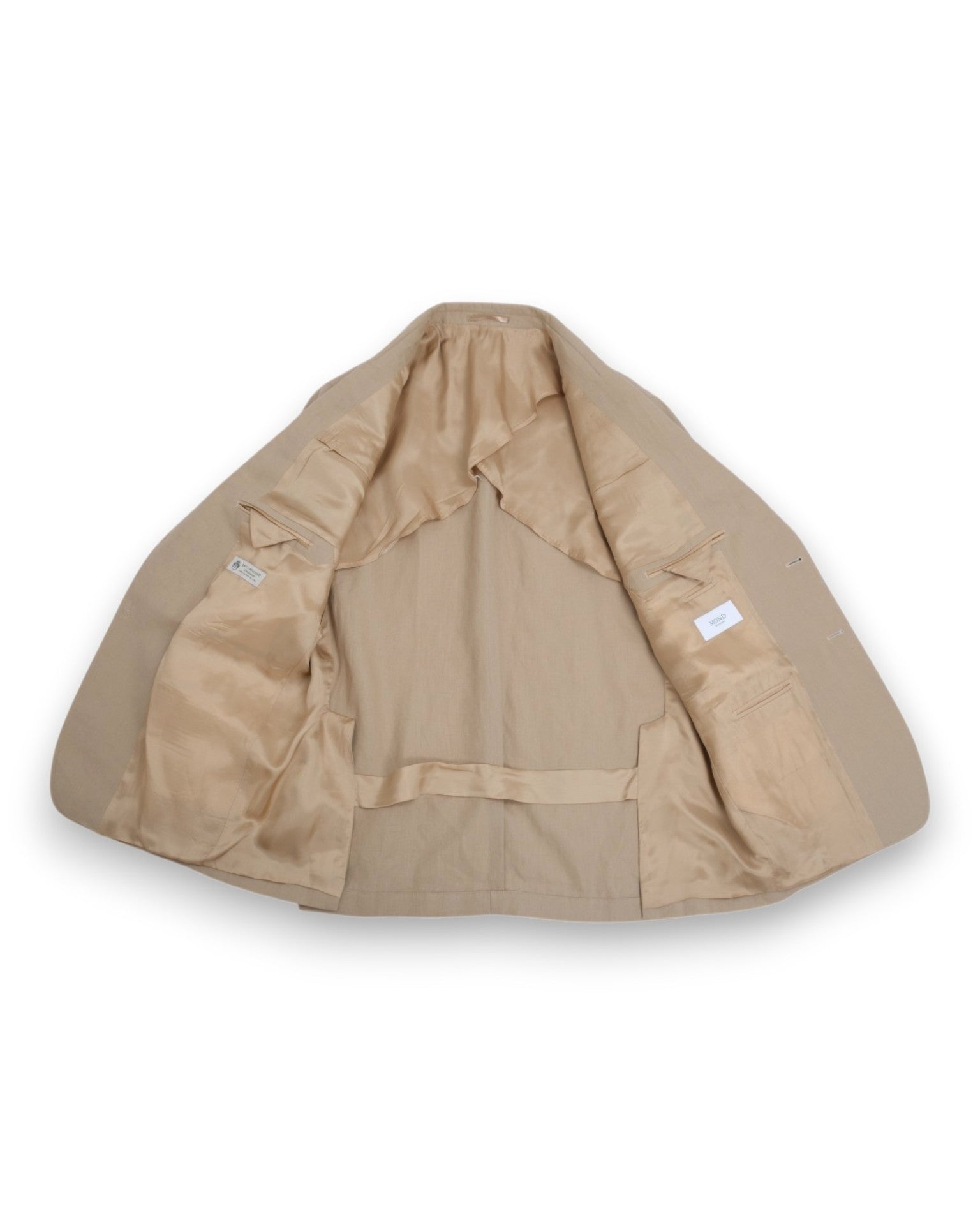 Beige Linen Single-Breasted Sports Jacket