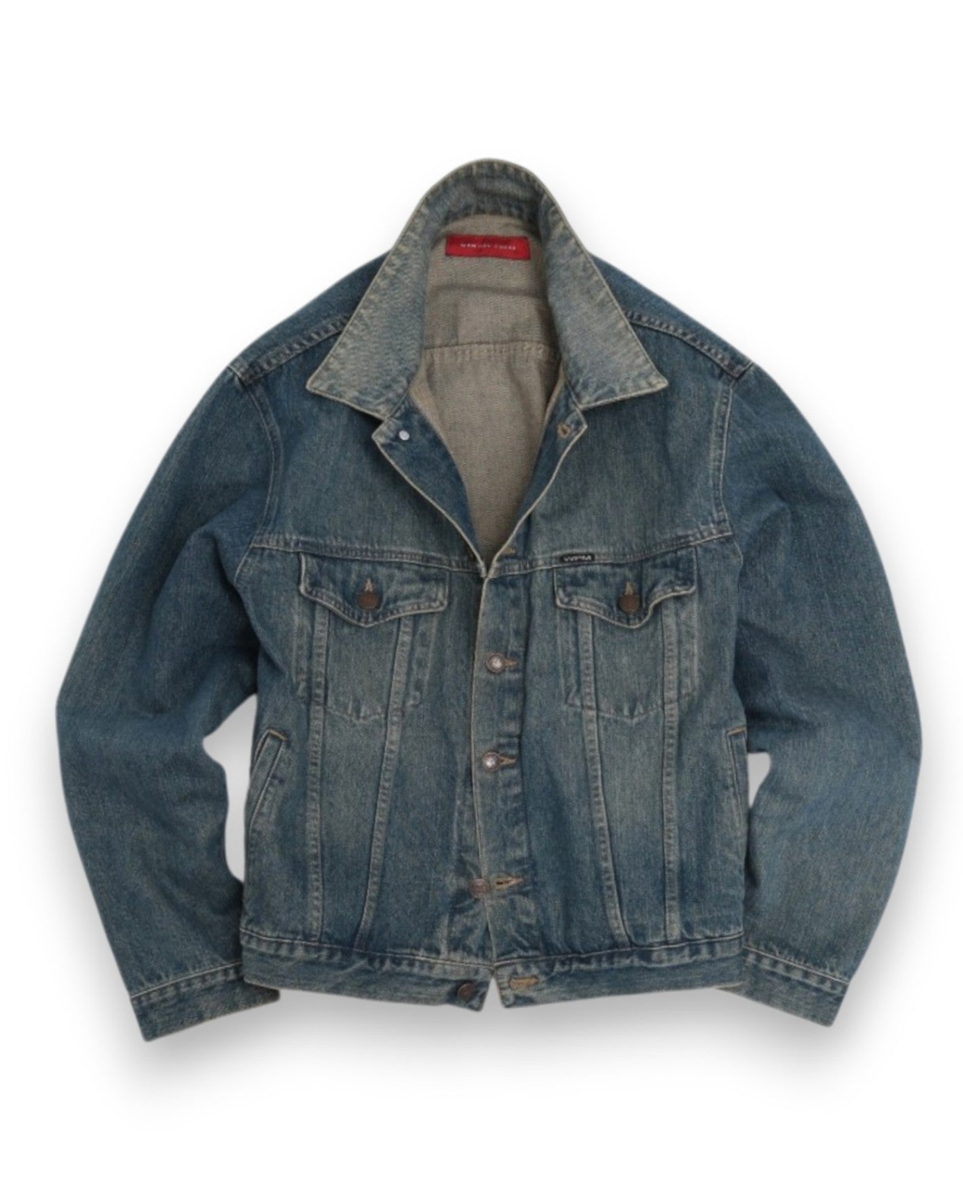 Faded Mid-Blue Denim Jacket, Made in Italy