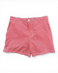 Bengal Striped Pale Red Seersucker Swim Shorts