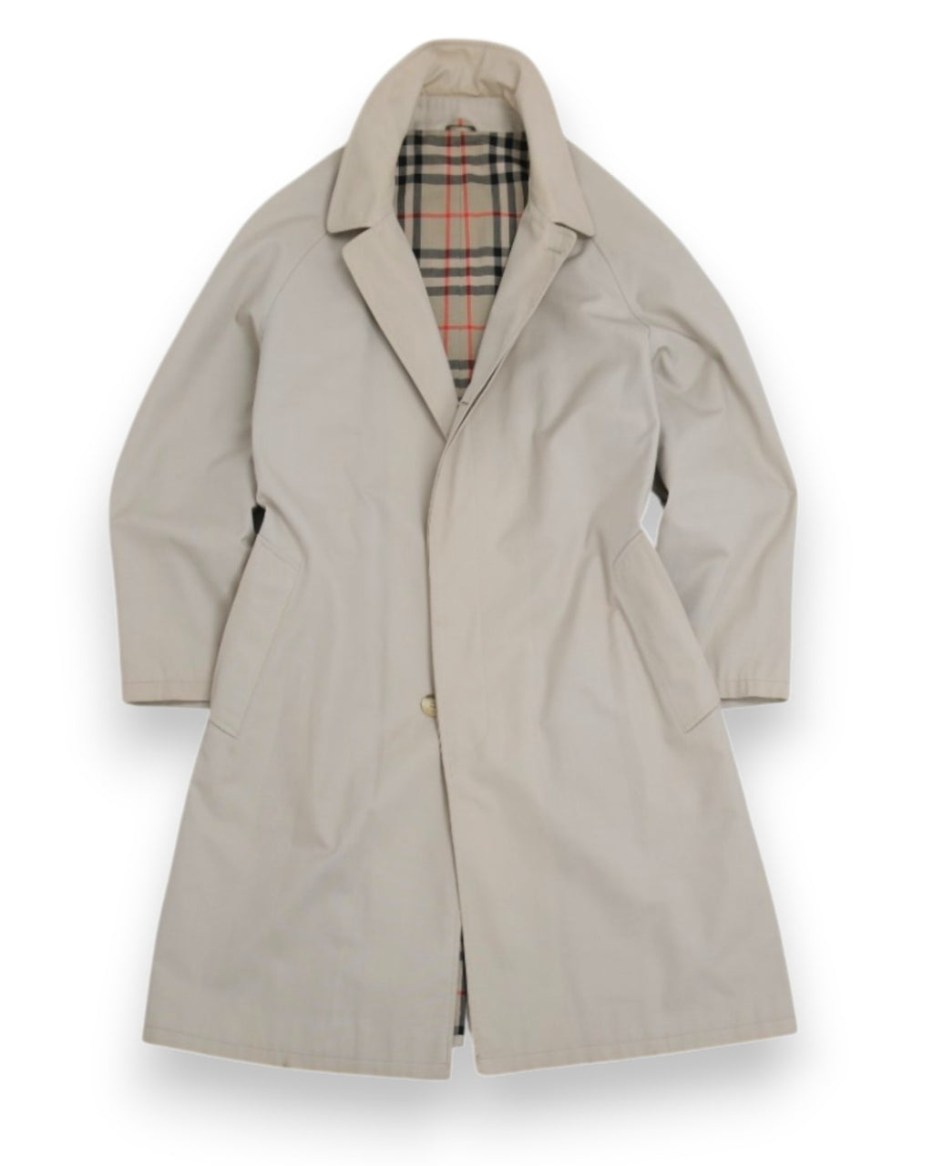 Beige Cotton Raglan Coat