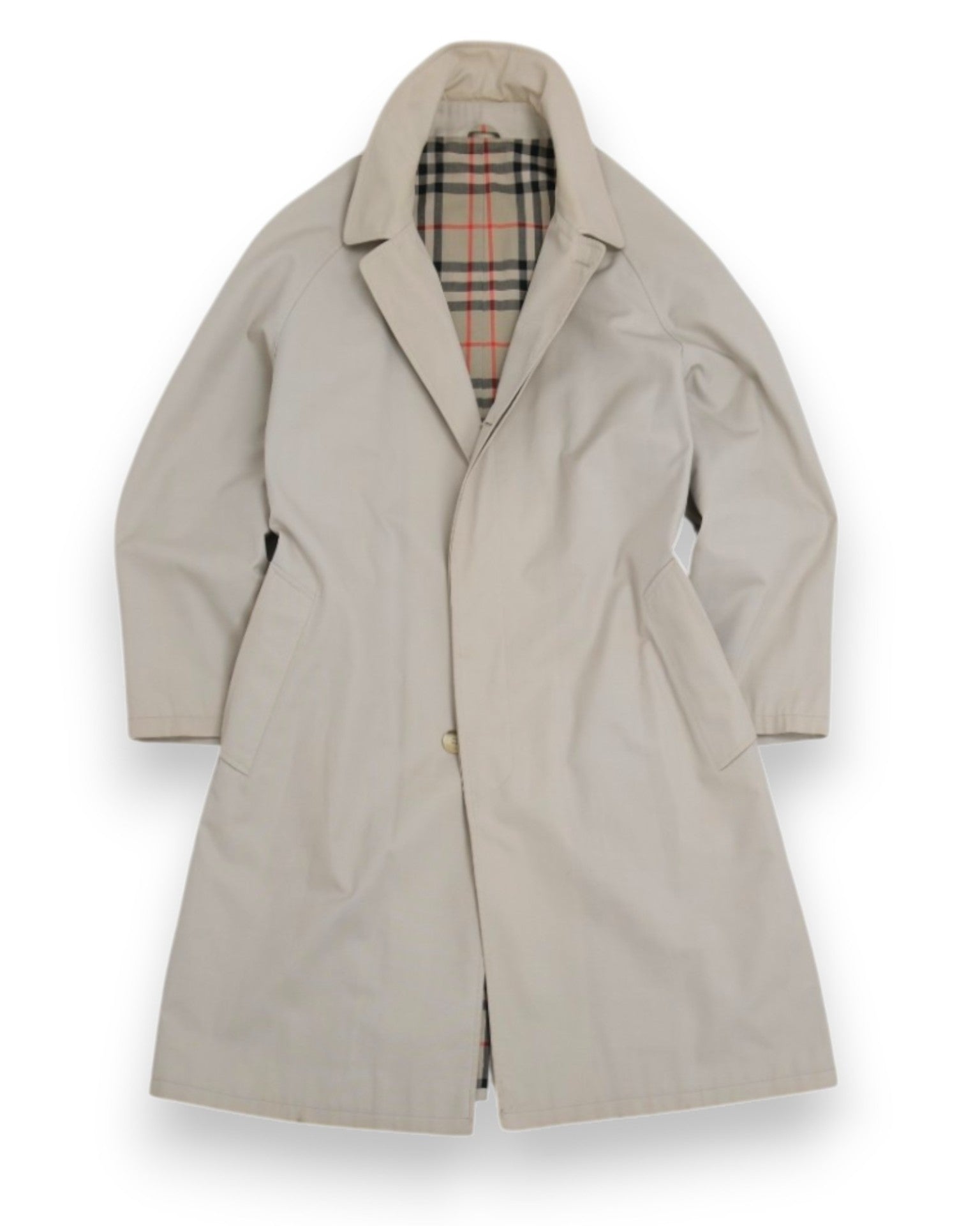 Beige Cotton Raglan Coat