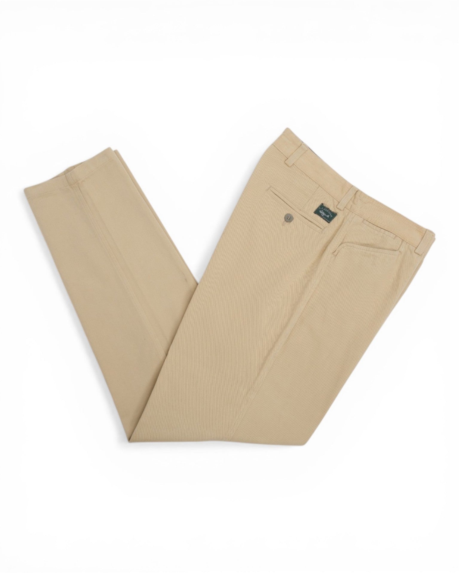 Beige Cotton Twill Trousers