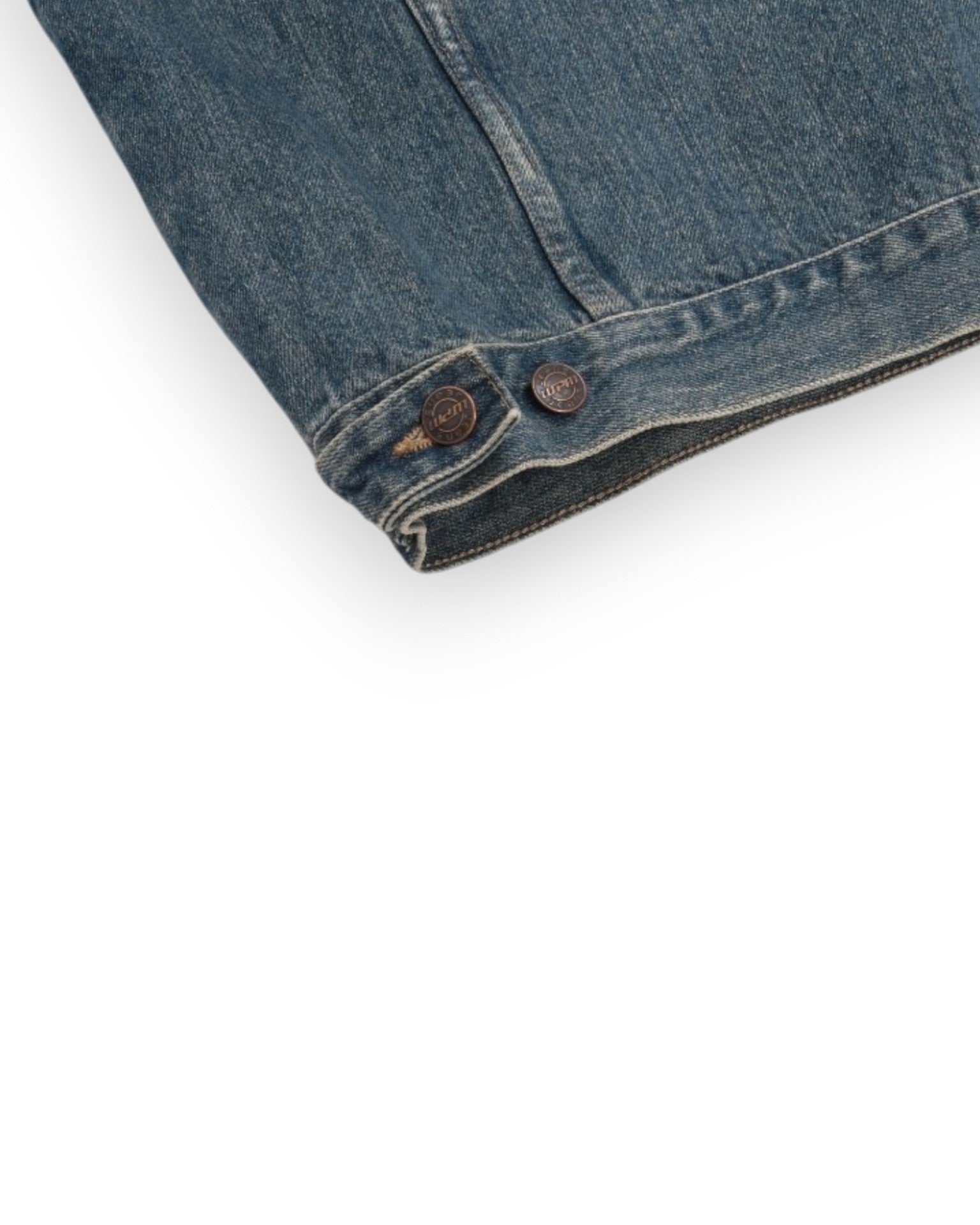 Faded Mid-Blue Denim Jacket, Made in Italy