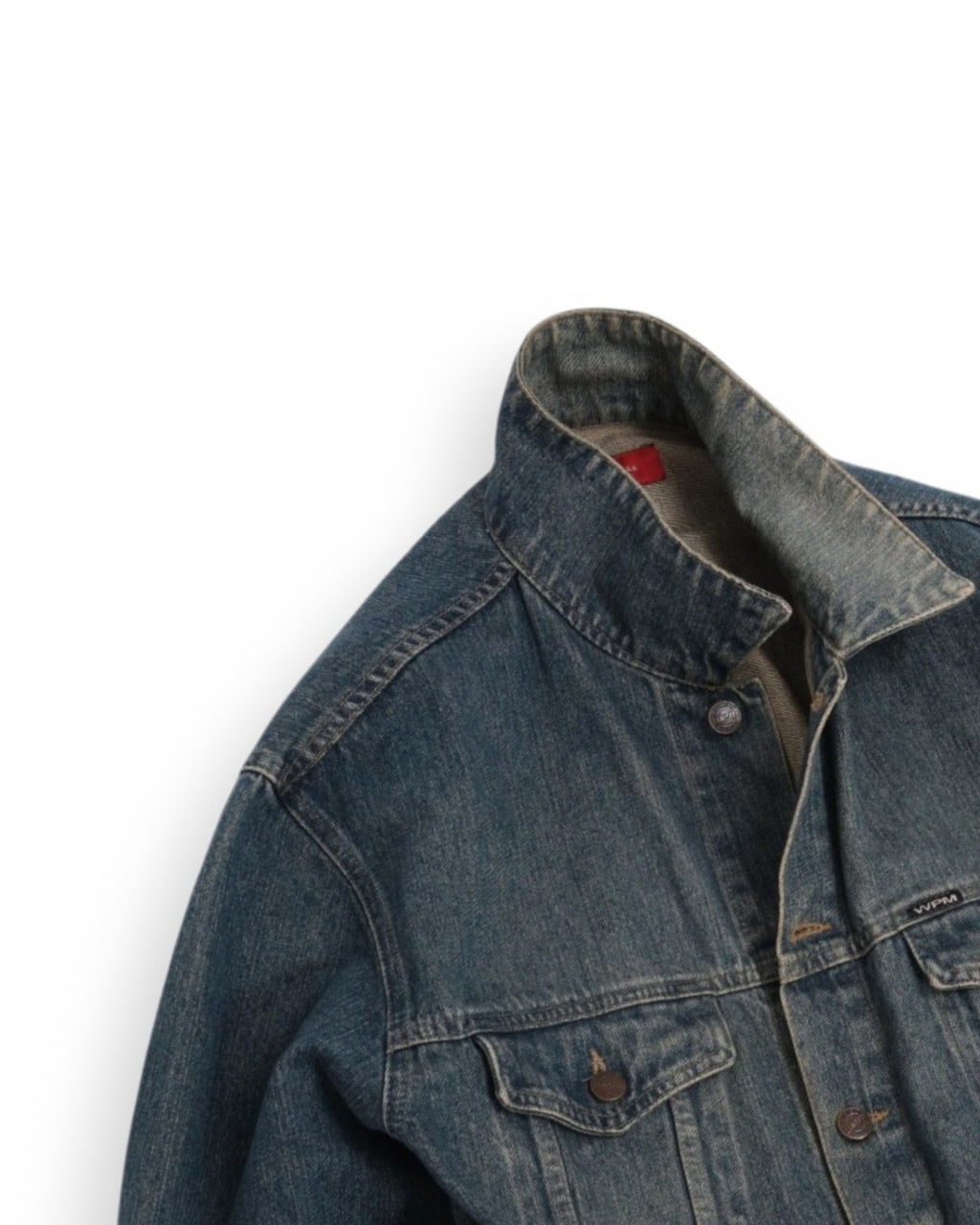 Faded Mid-Blue Denim Jacket, Made in Italy