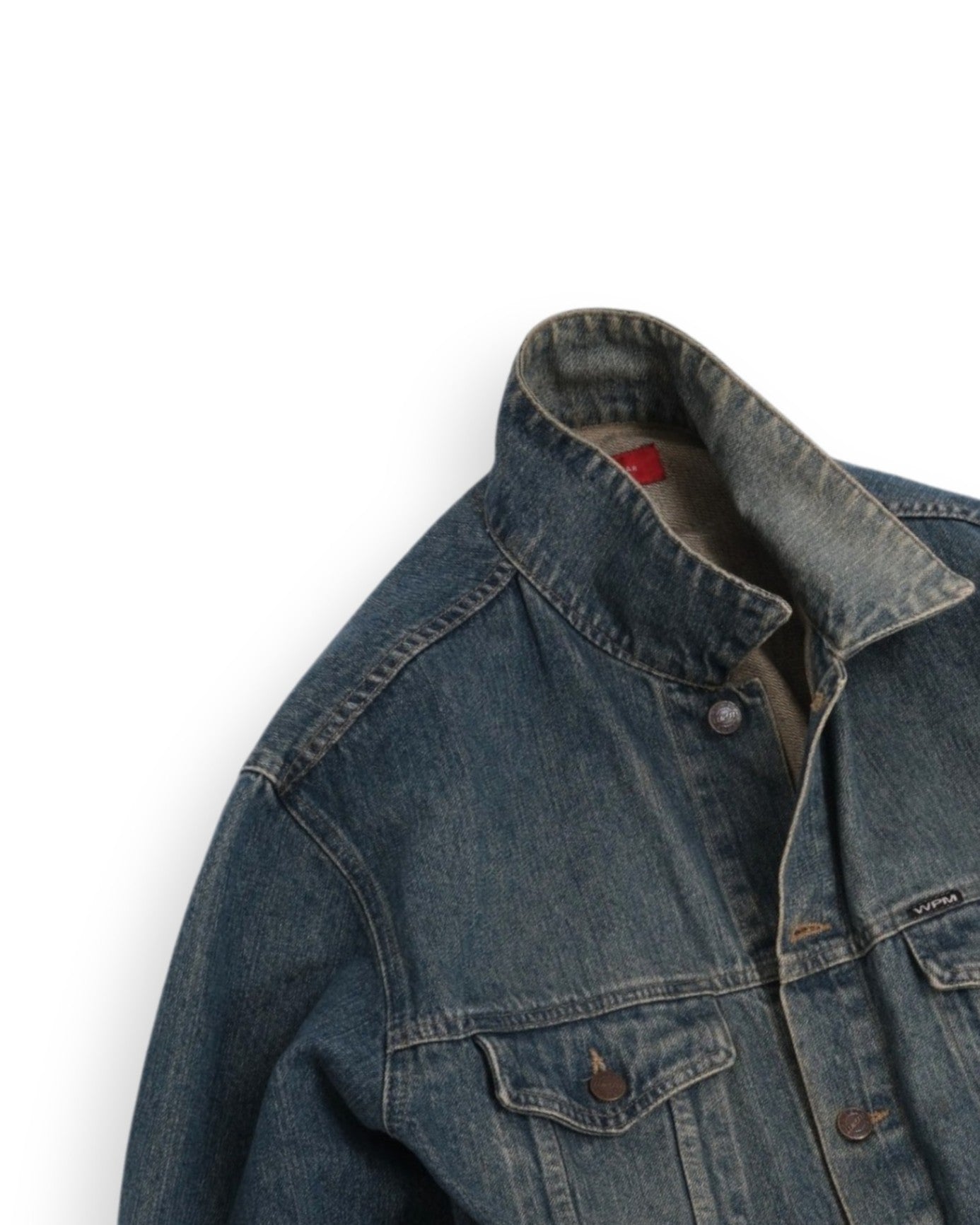 Faded Mid-Blue Denim Jacket, Made in Italy