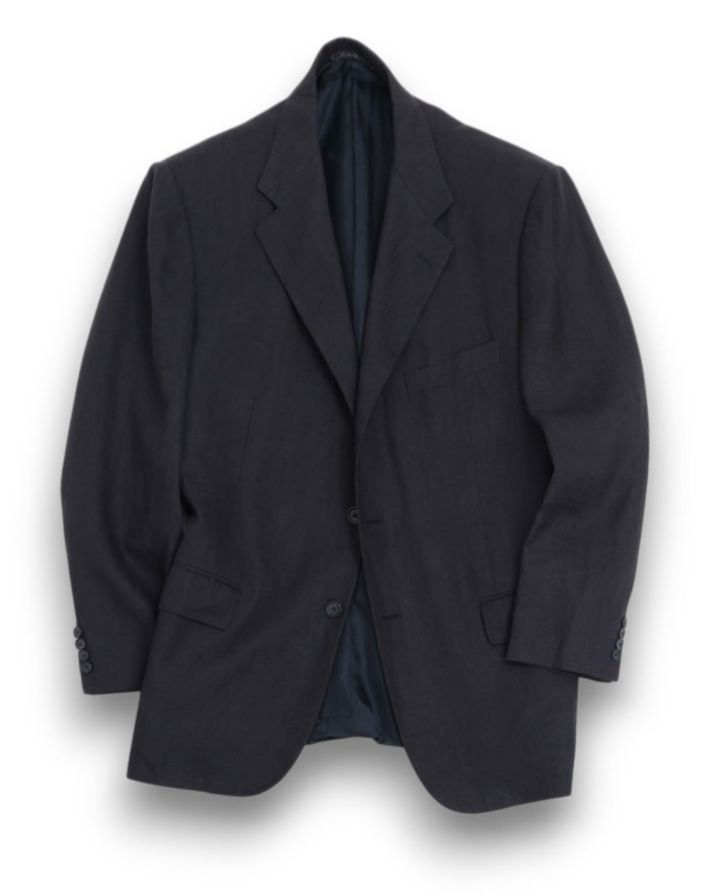 Black Linen Single Breasted Sports Jacket