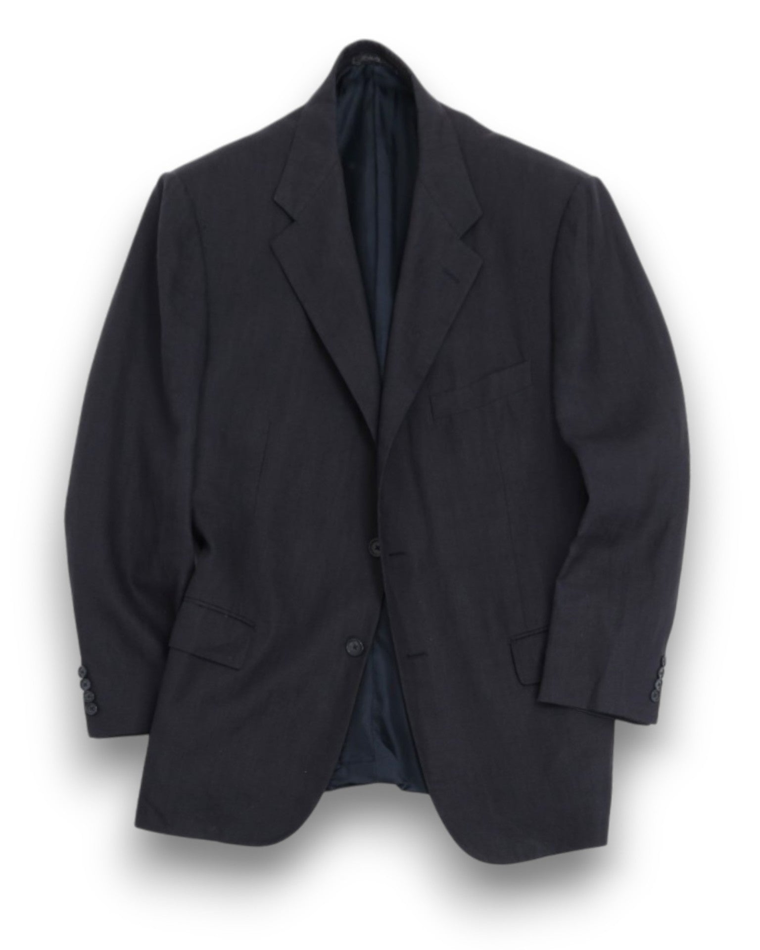 Black Linen Single Breasted Sports Jacket