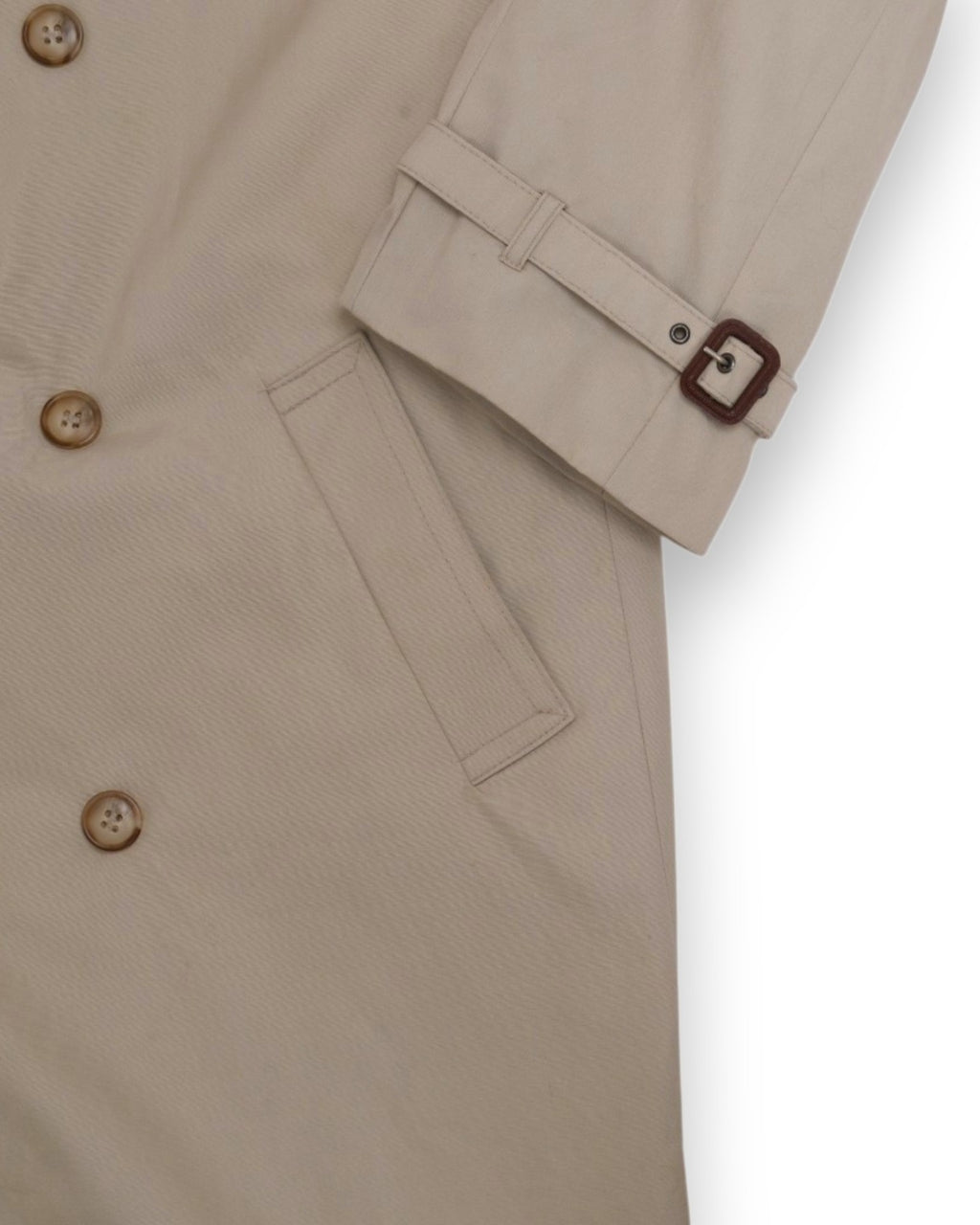 Beige Belted Trench Coat