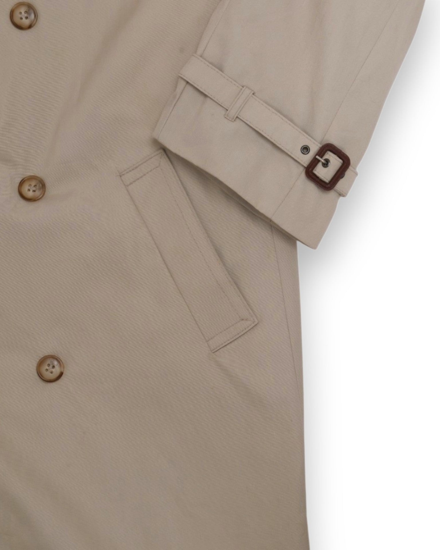 Beige Belted Trench Coat