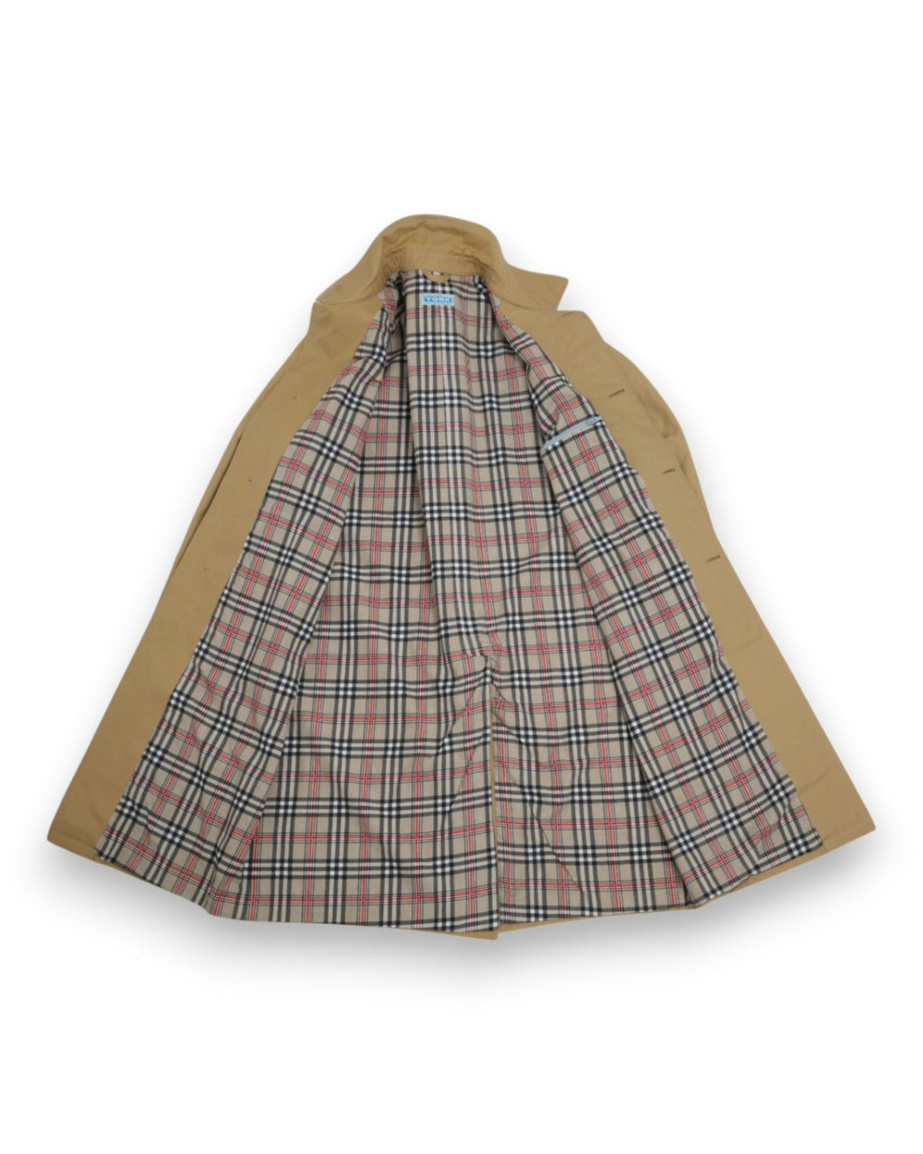 Beige Cotton Belted Raglan Coat