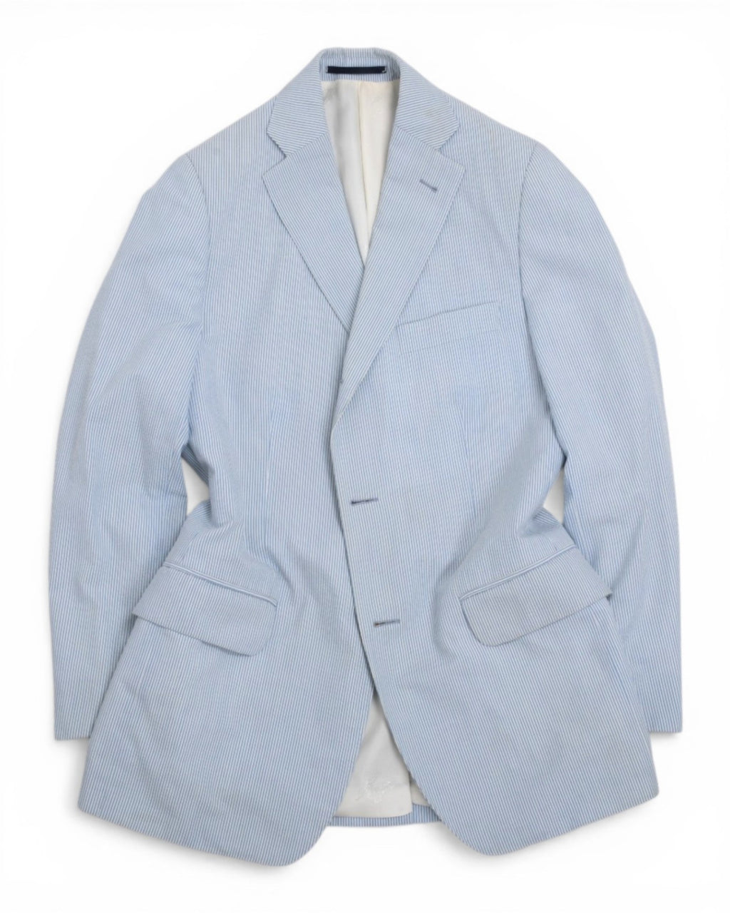 Blue Pinstripe Seersucker Sports Jacket