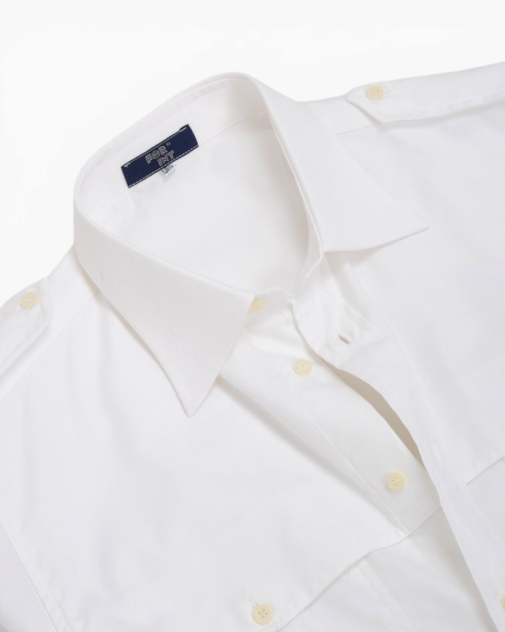 White Short-Sleeve Safari Shirt