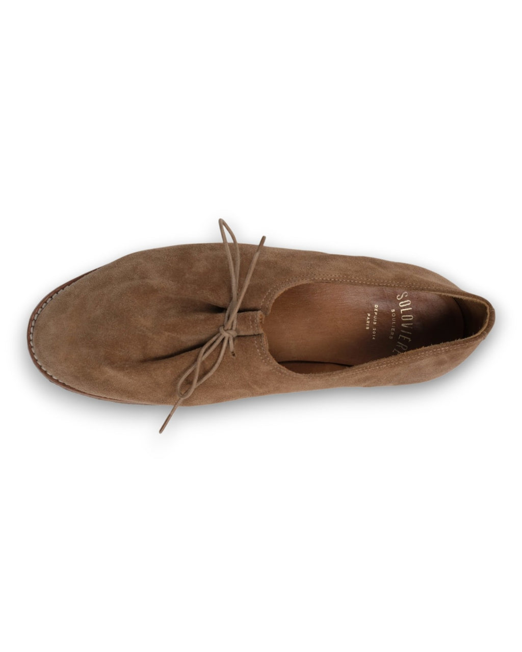 Beige Suede Unlined Matt Derby