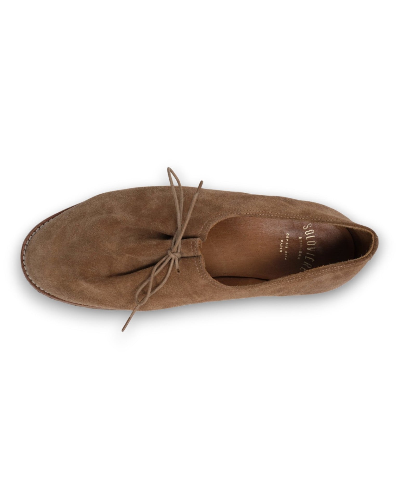 Beige Suede Unlined Matt Derby
