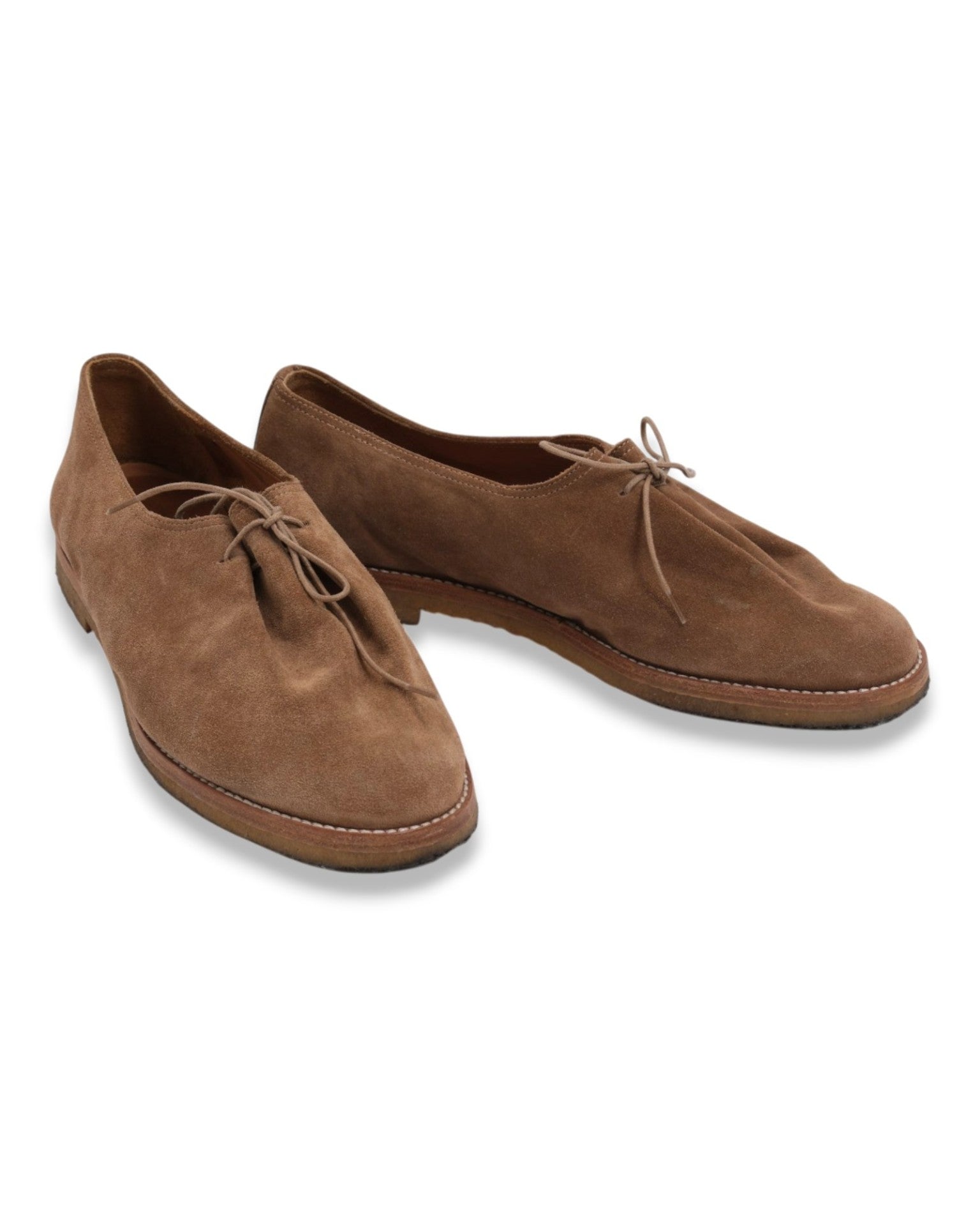 Beige Suede Unlined Matt Derby