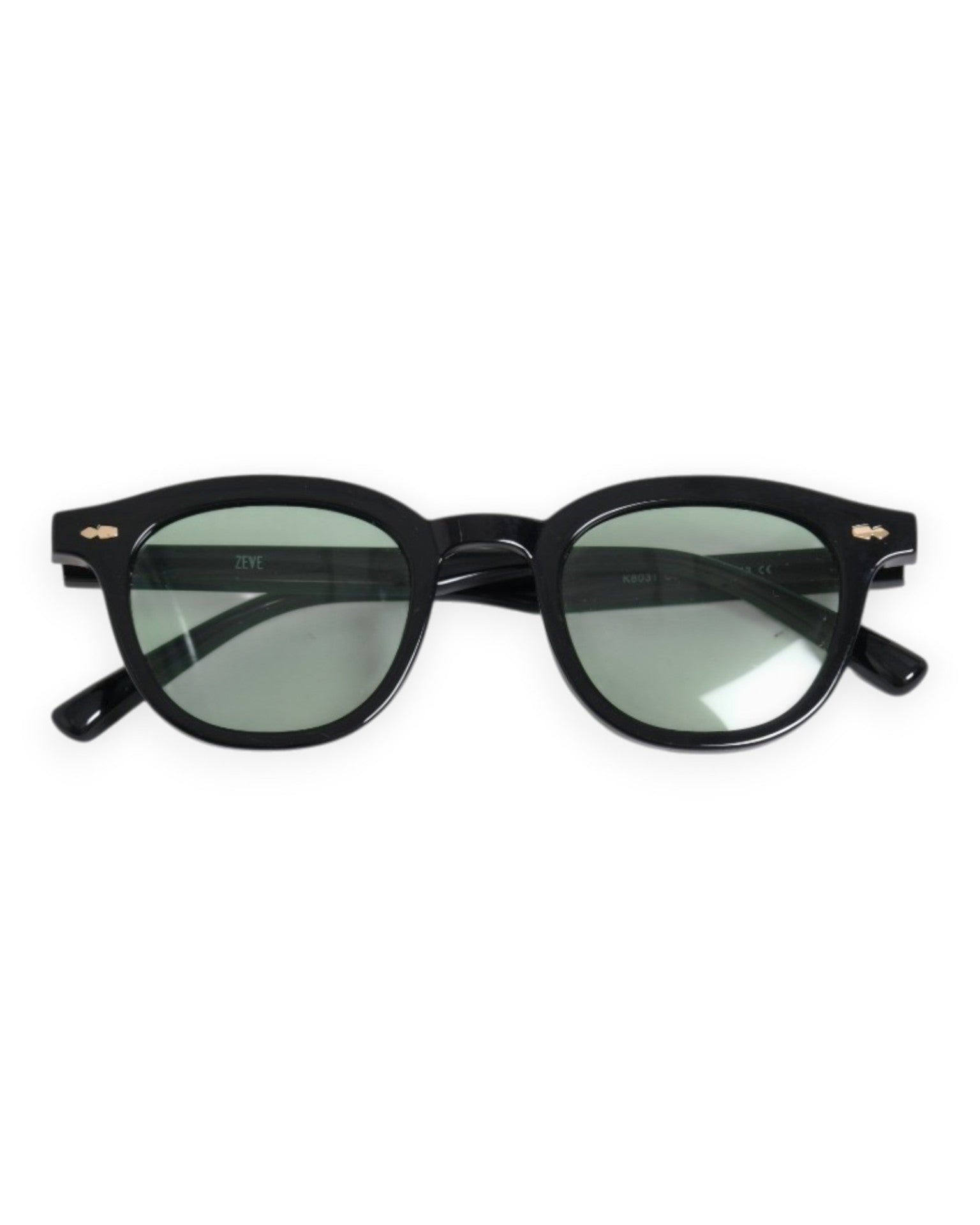 Black Acetate Rounded Square Sunglasses