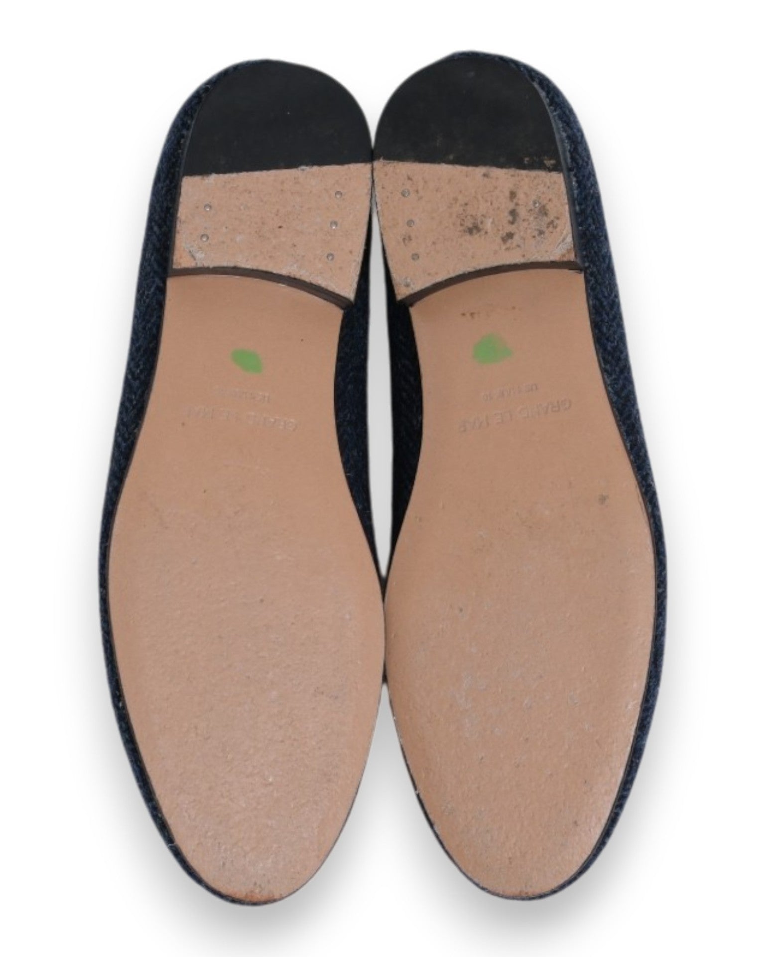 Blue/Black Herringbone Albert Slippers