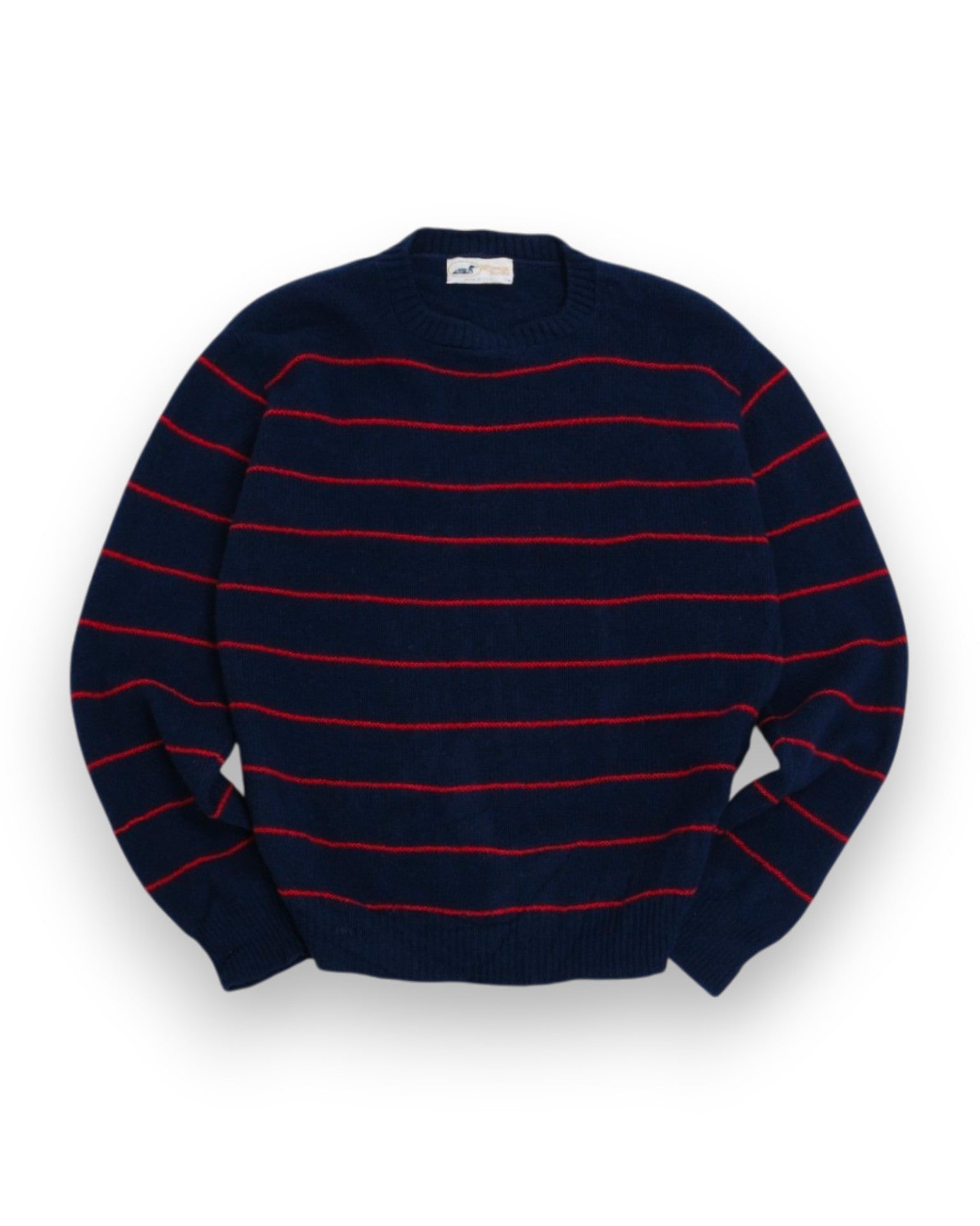 Navy/Red Striped Crewneck, Made in USA